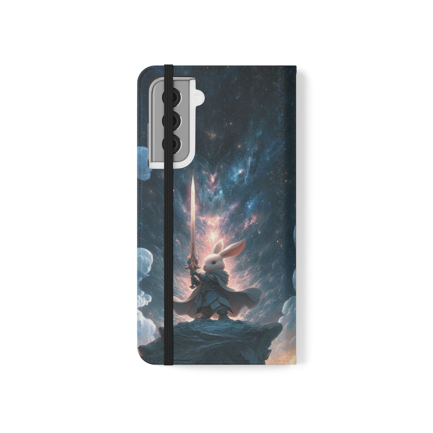 Cosmic Warrior Rabbit - Wallet Flip Case