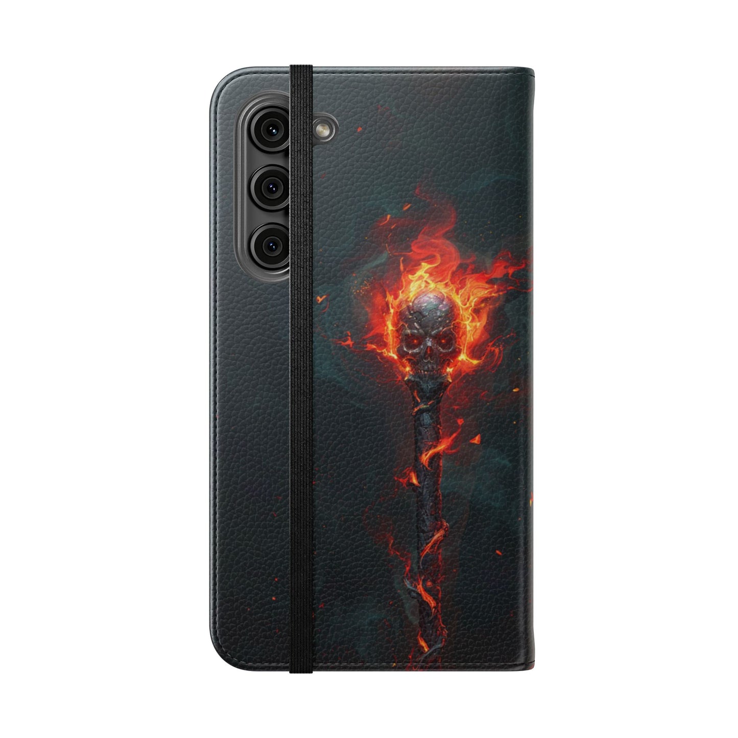 Inferno Skull Staff - Wallet Flip Case