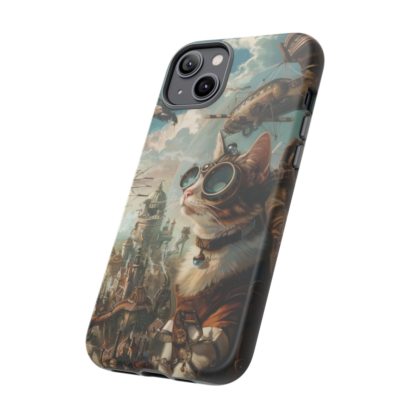 Steampunk Cat Adventurer - iPhone, Google Pixel, Samsung Galaxy