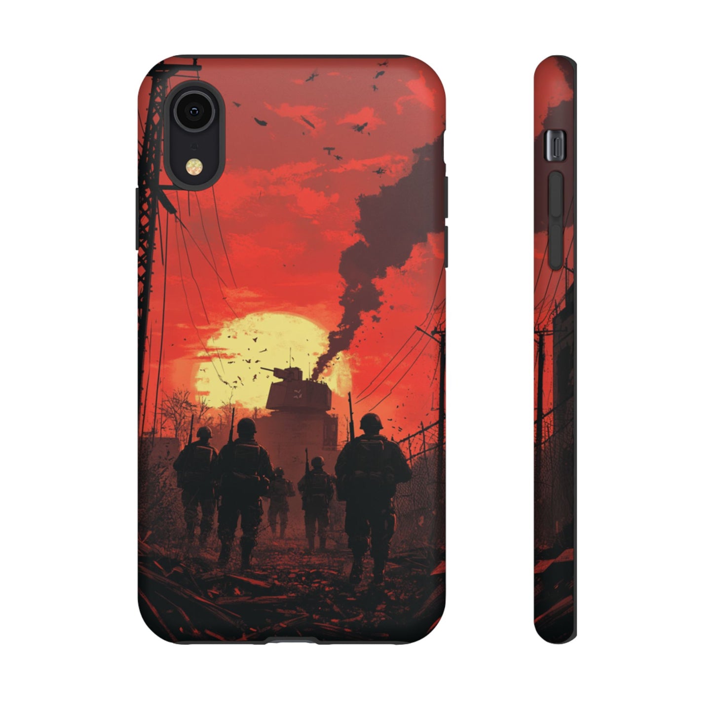 Dystopian Sunset Soldier Phone Case - iPhone, Google Pixel, Samsung Galaxy