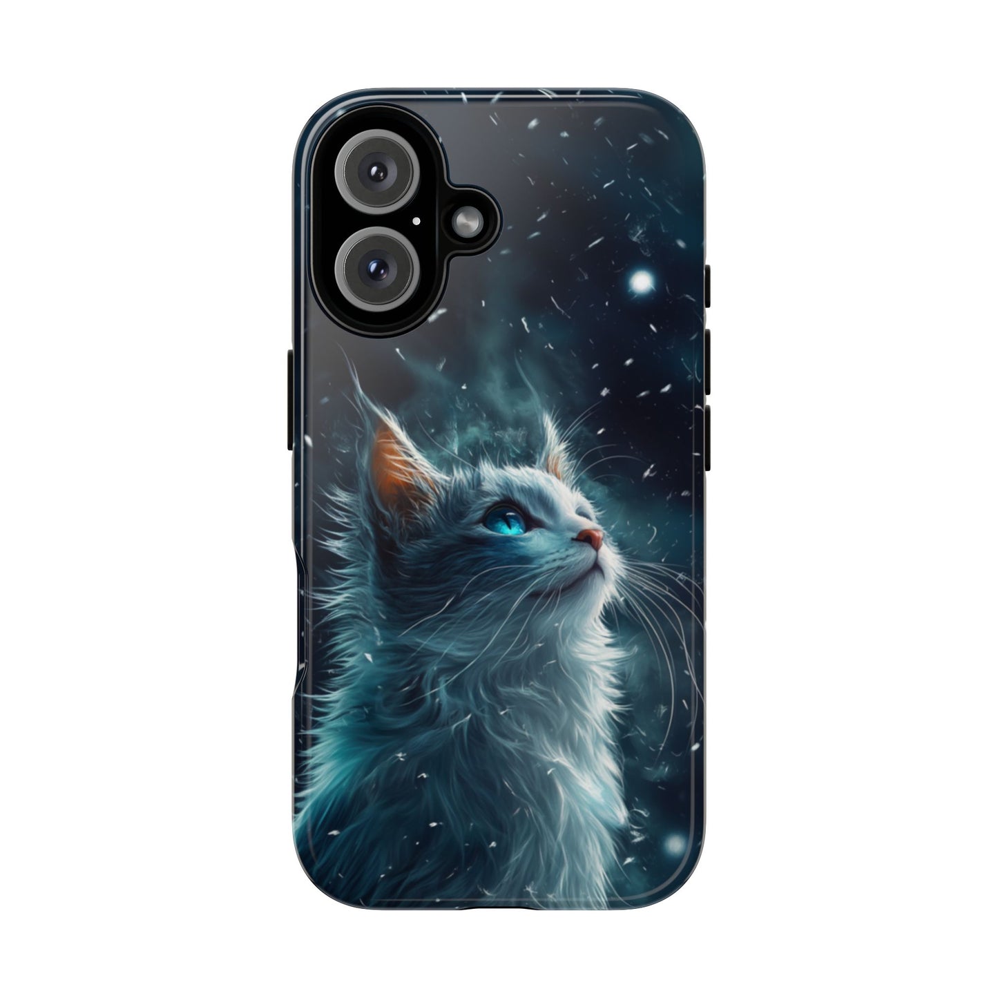 Ethereal Gaze White Cat Phone Case - iPhone, Google Pixel, Samsung Galaxy