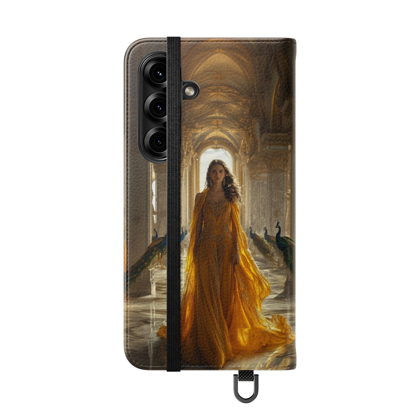 Hera Golden Palace Peacock Goddess - Wallet Flip Case