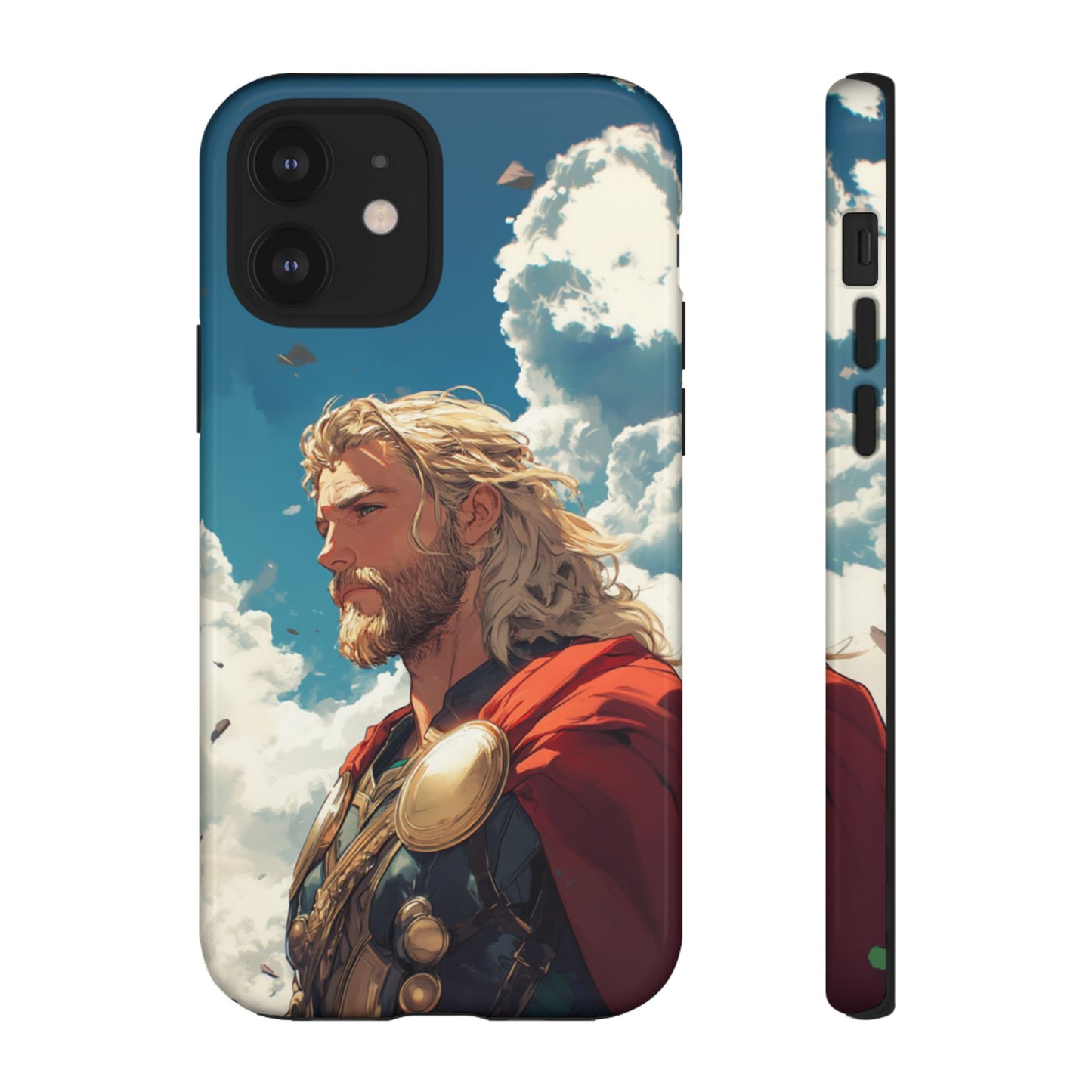 Celestial Protector: Anime-Style Thor Phone Case - iPhone, Google Pixel, Samsung