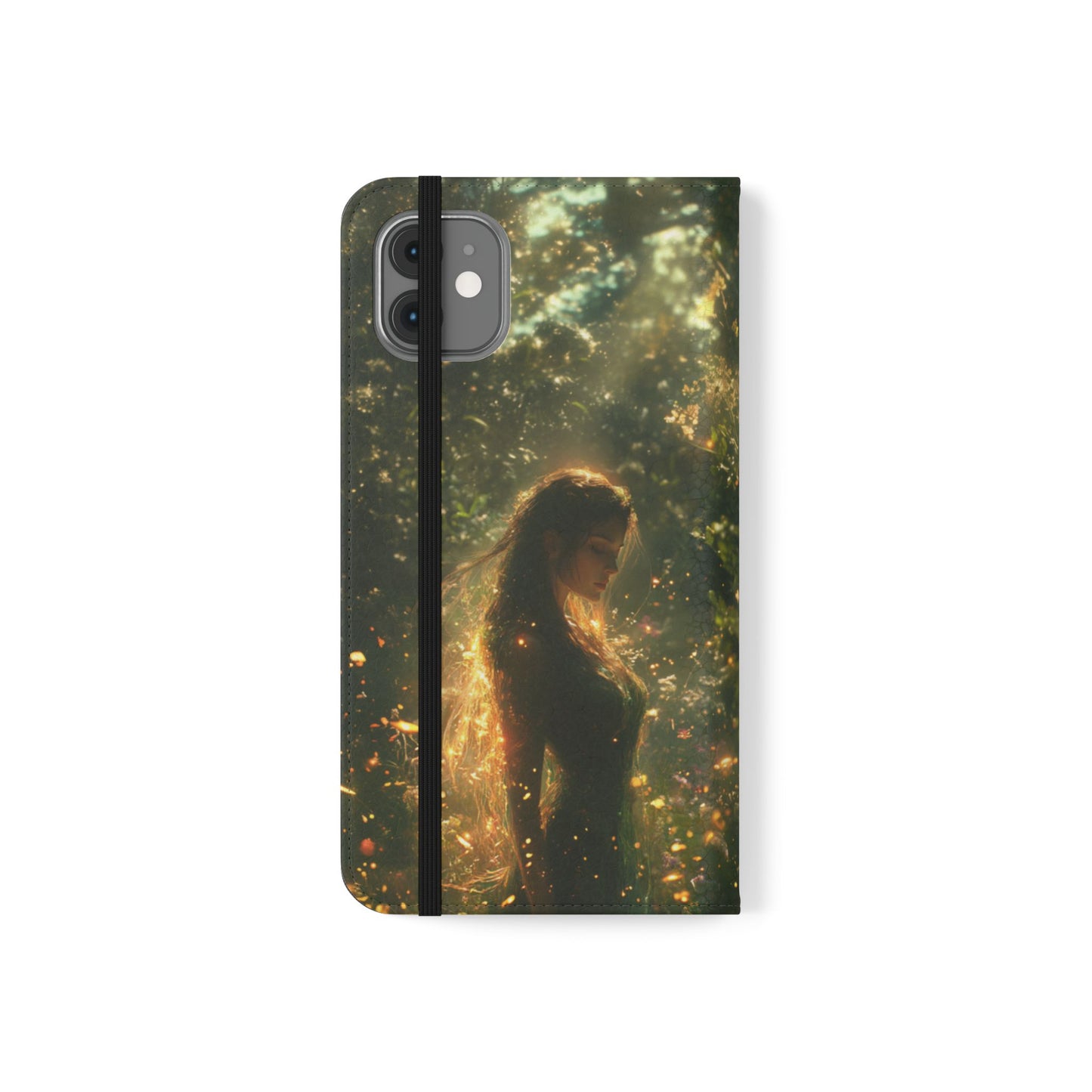 Forest Goddess Golden Light Meadow - Wallet Flip Case