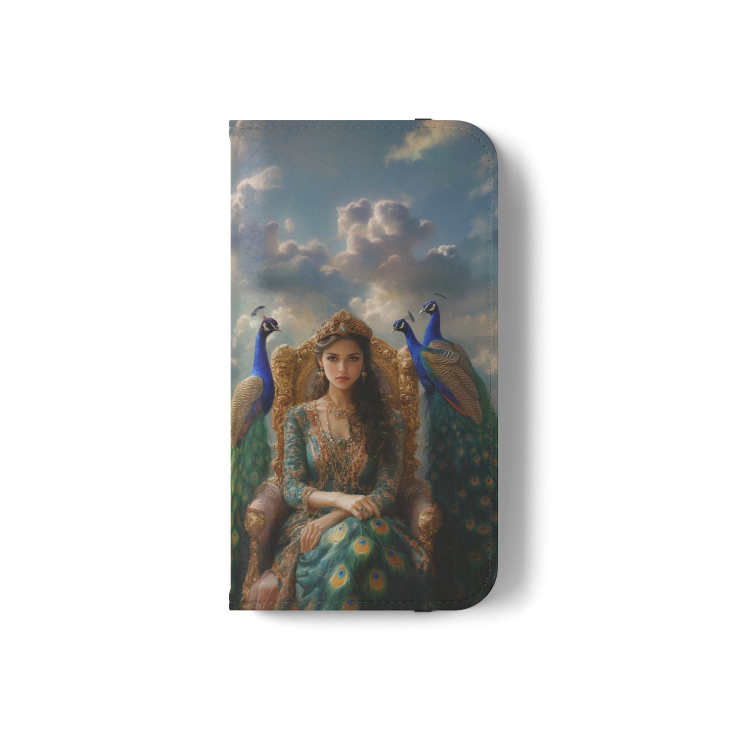 Hera Peacock Empress Golden Throne - Wallet Flip Case