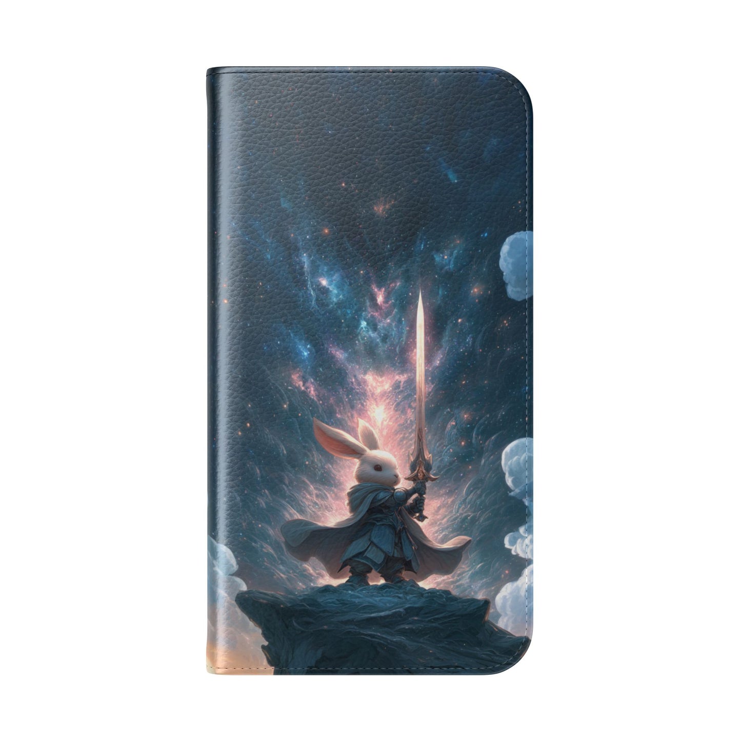 Cosmic Warrior Rabbit - Wallet Flip Case