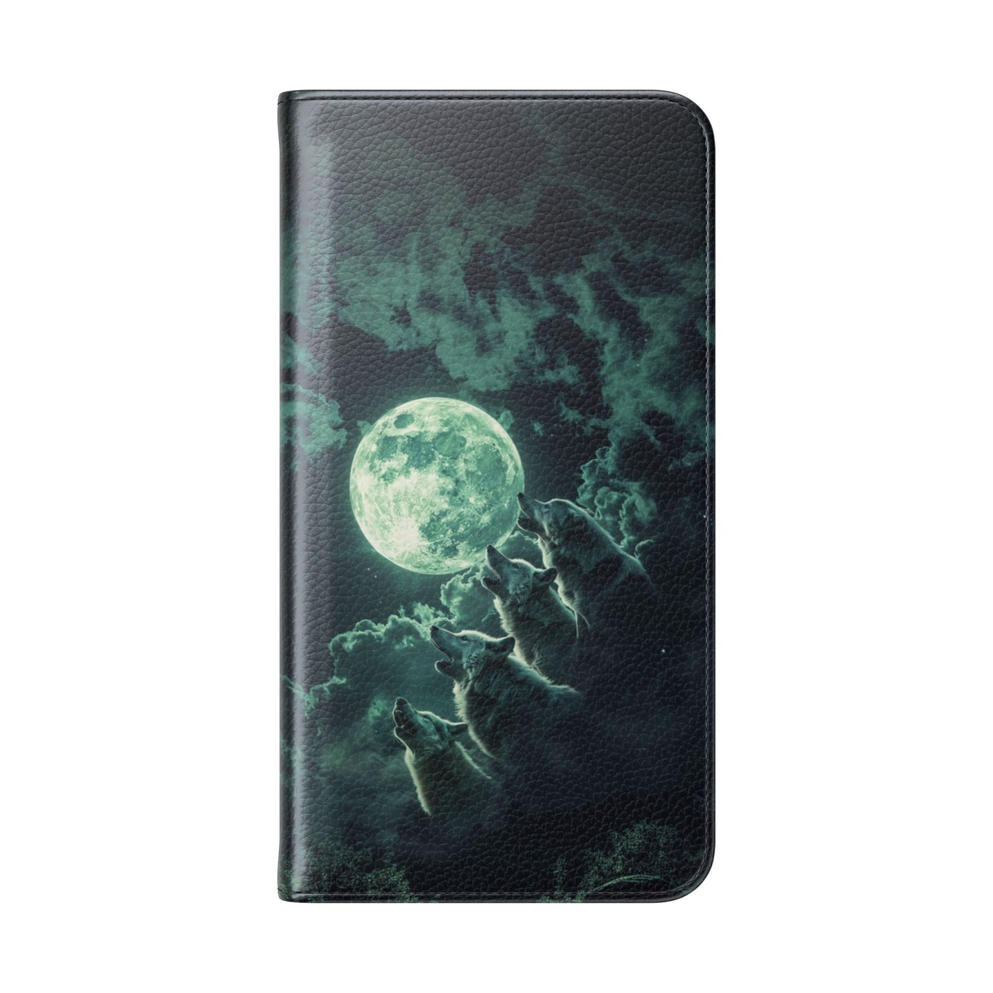 Moonlit Wolf Chorus - Wallet Flip Case
