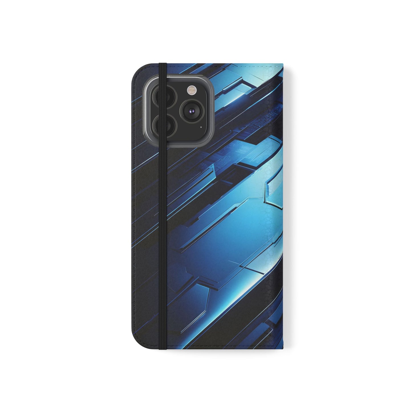 Blue Tech Matrix - Wallet Flip Case