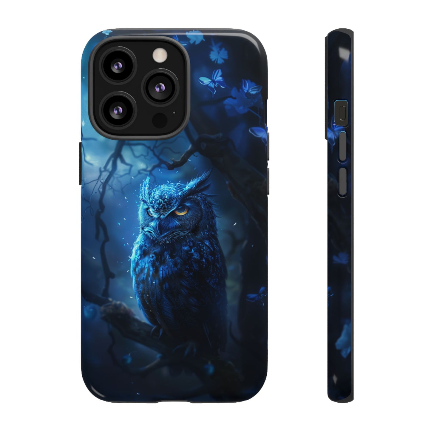 Azure Nocturne Owl – Tough iPhone Case