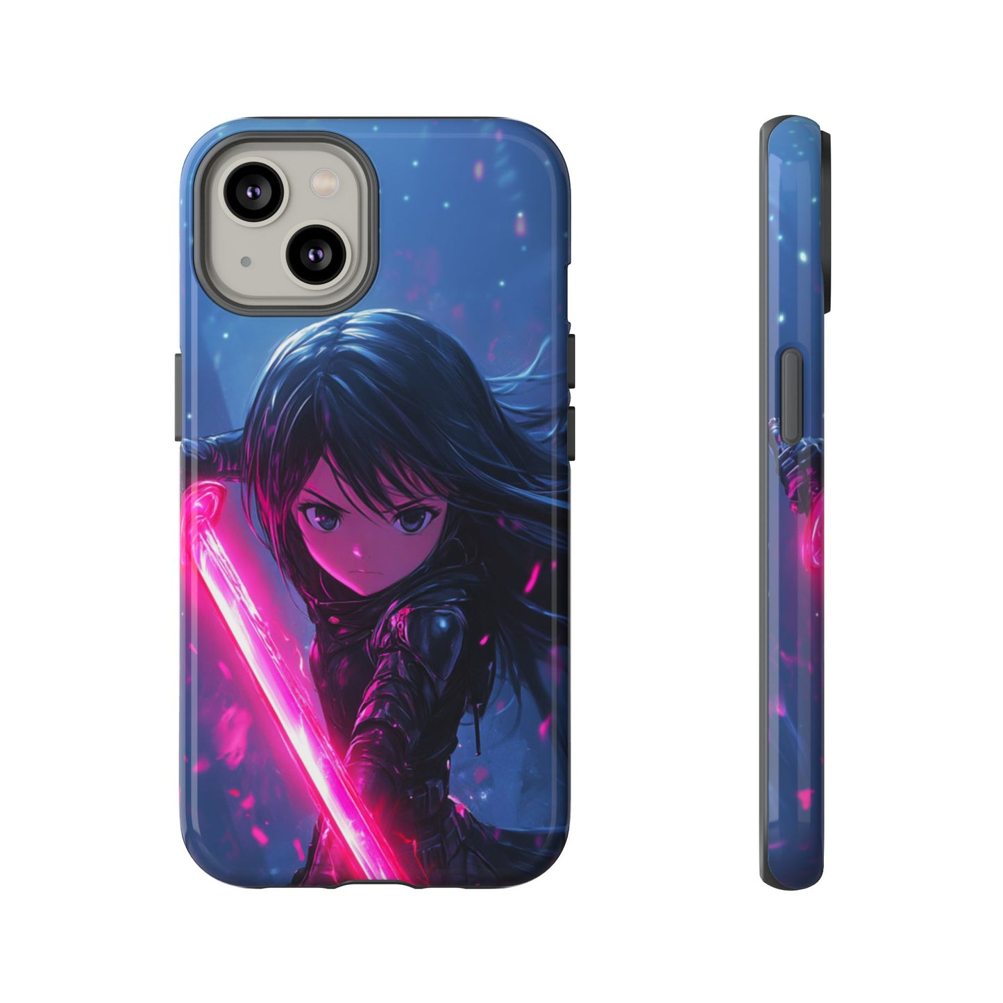 Neon Blade Warrior – Tough iPhone Case