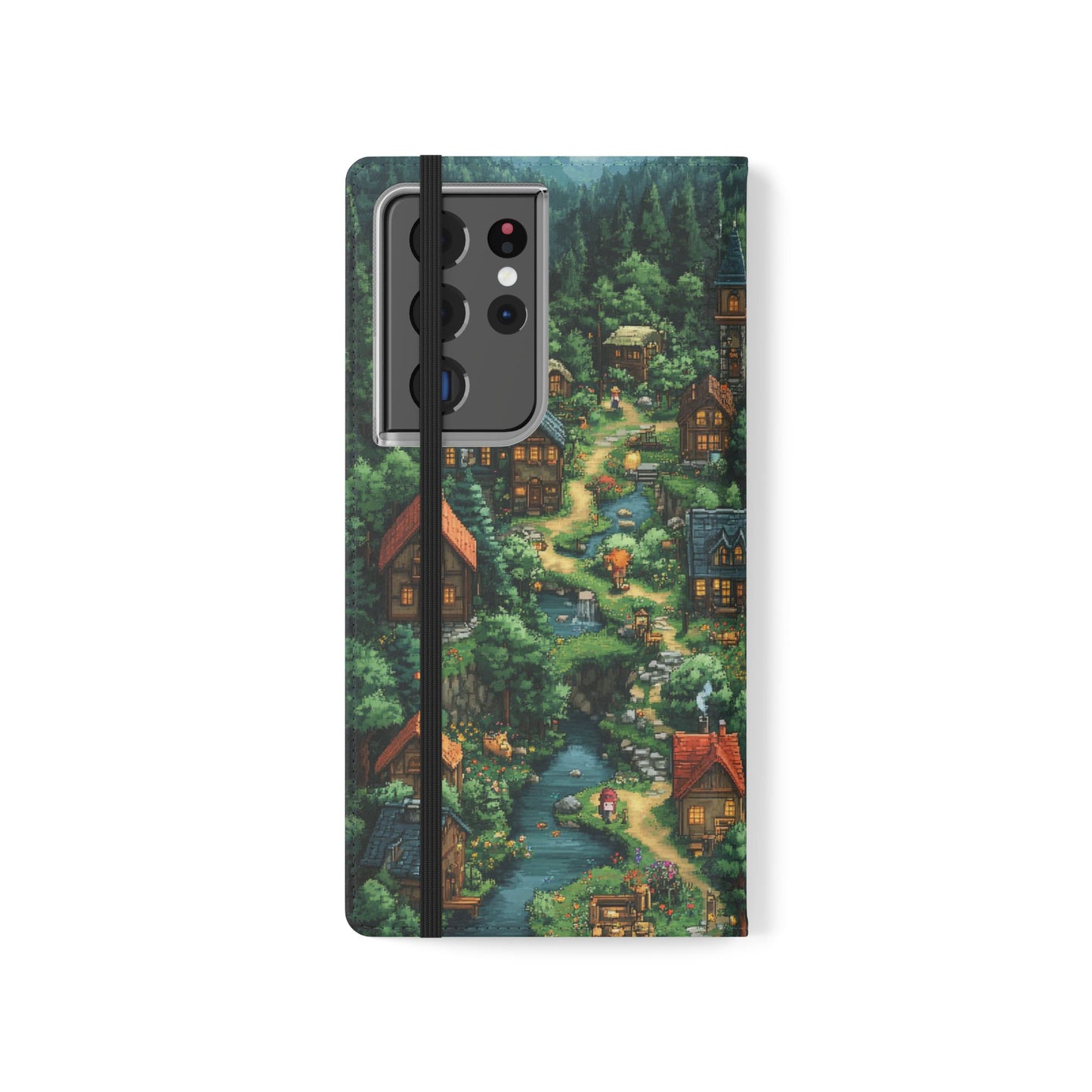 Pixel Forest Hamlet - Wallet Flip Case