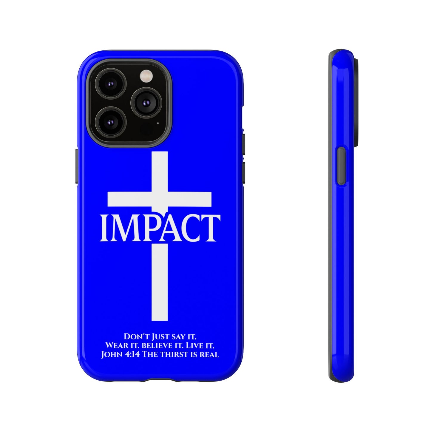 Impact Blue - Tough iPhone Case