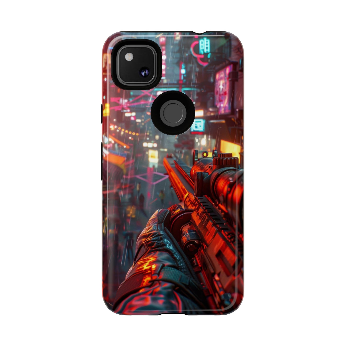 Neon Rain Sniper – Tough Google Pixel Case