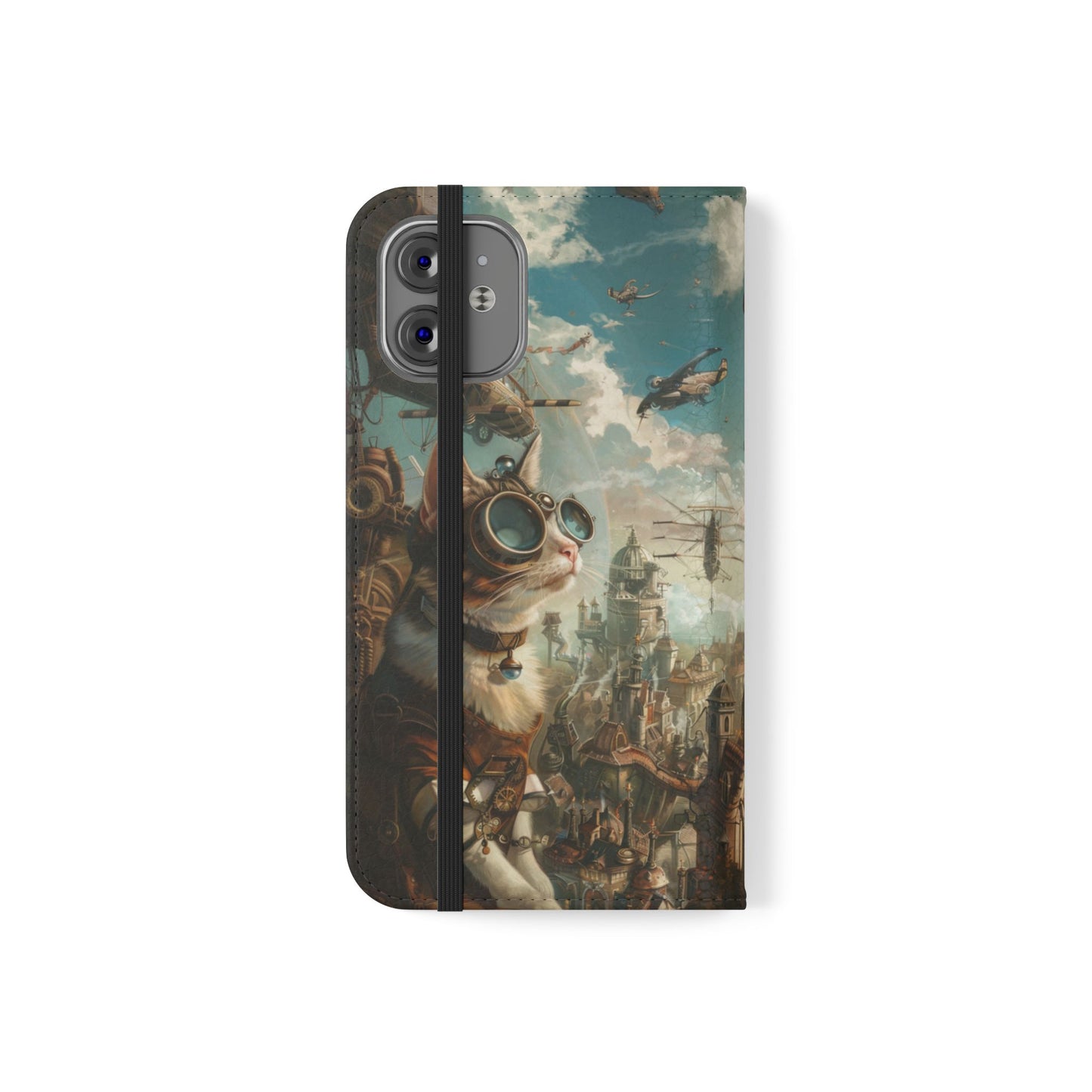 Steampunk Aviator Cat - Wallet Flip Case