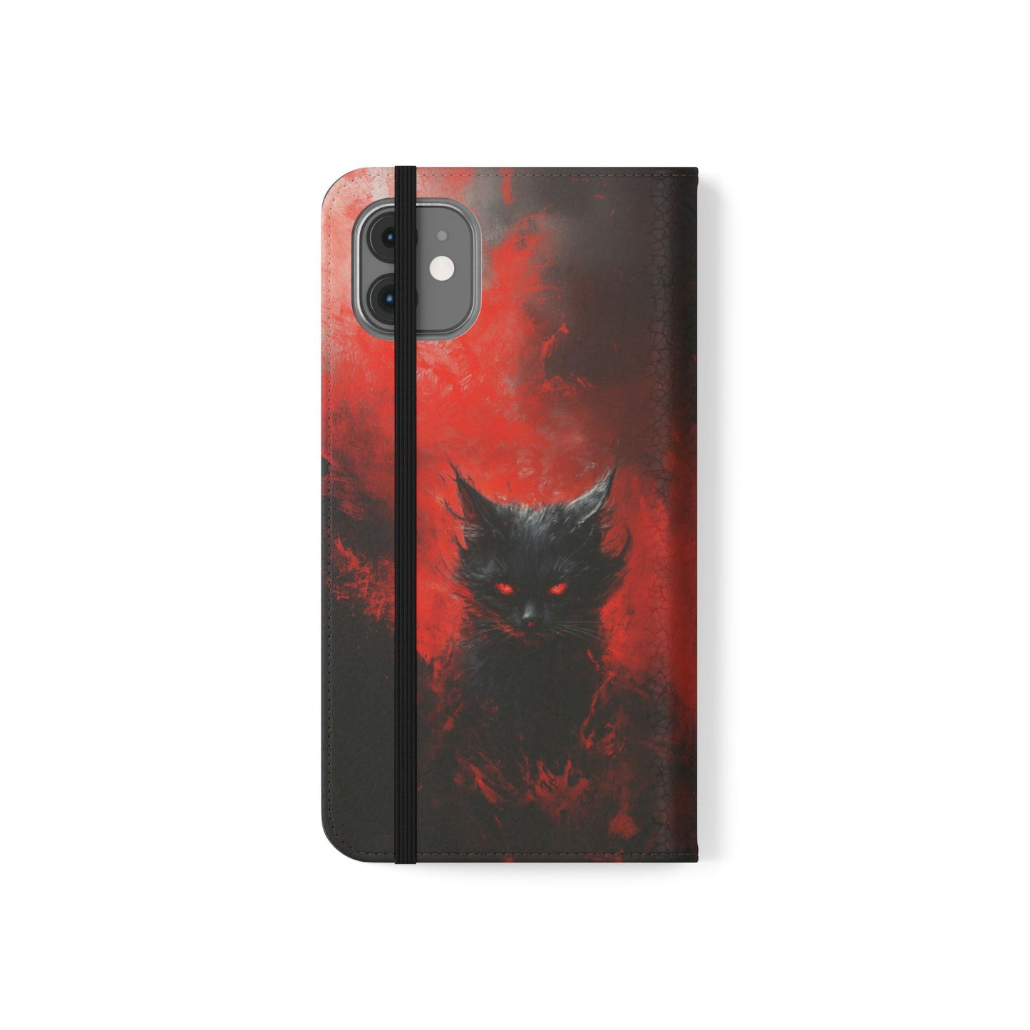 Fire Demon Black Cat - Wallet Flip Case