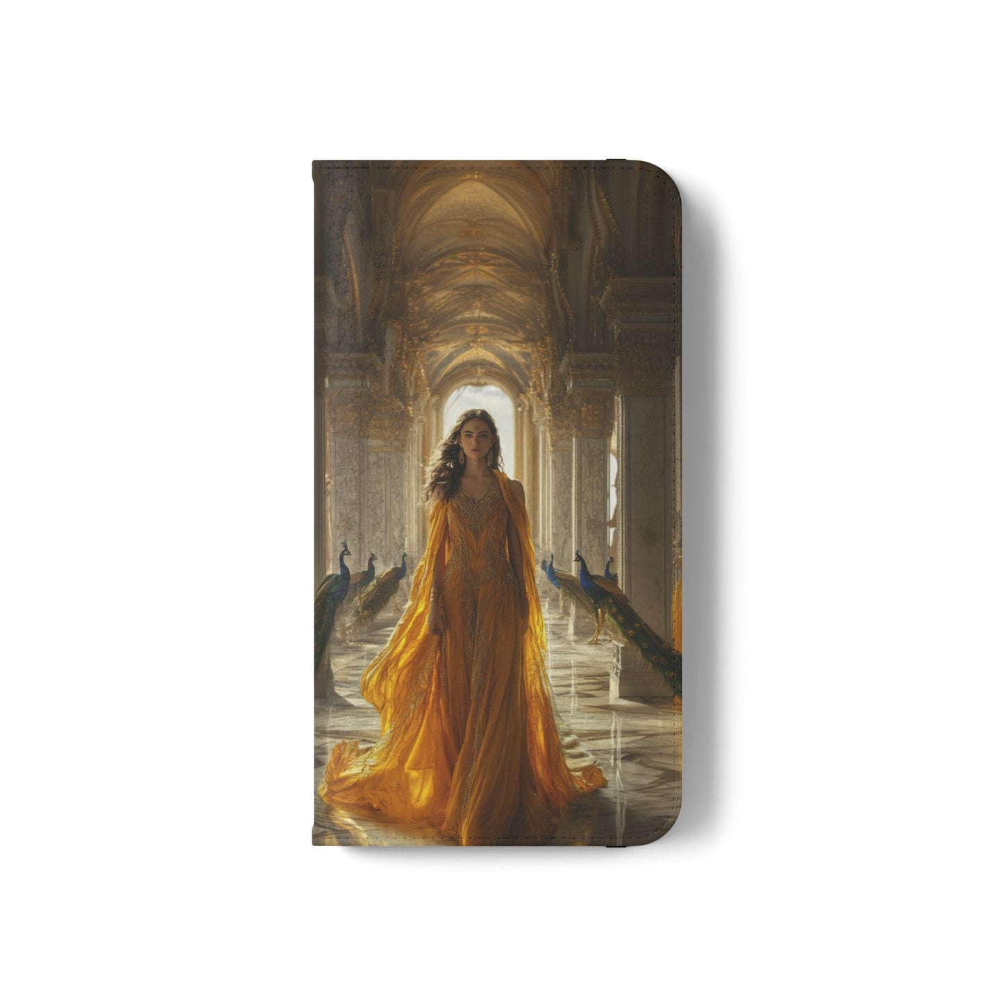 Hera Golden Palace Peacock Goddess - Wallet Flip Case