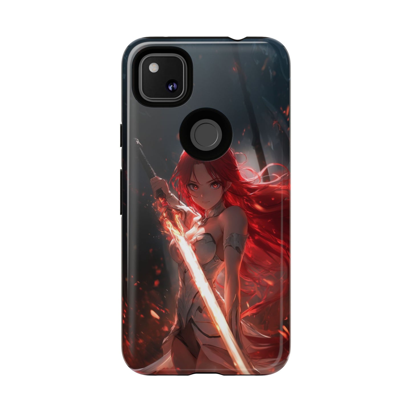 Crimson Ember Warrior – Tough Google Pixel Case