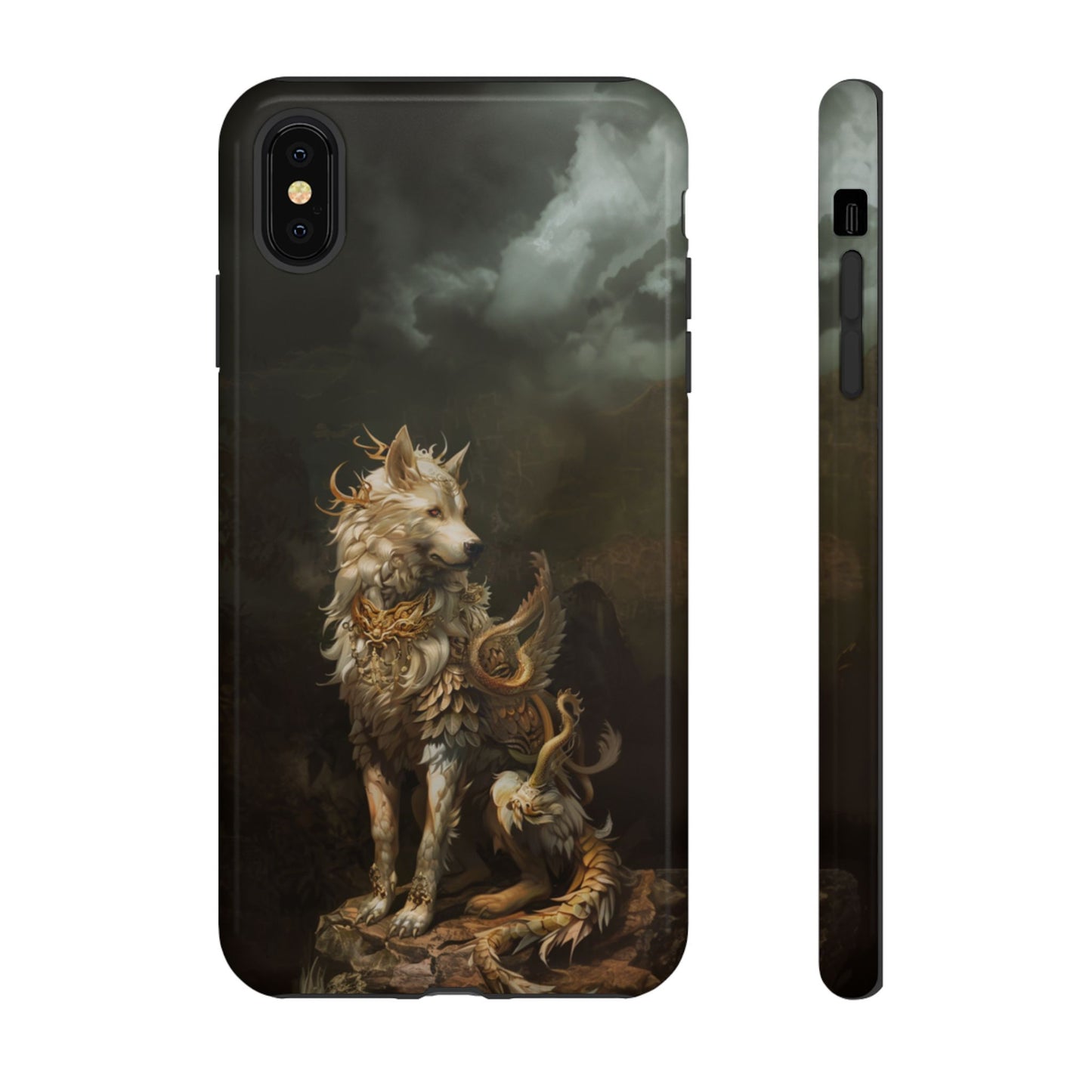 Antlered Wolf Guardian - Tough iPhone Case