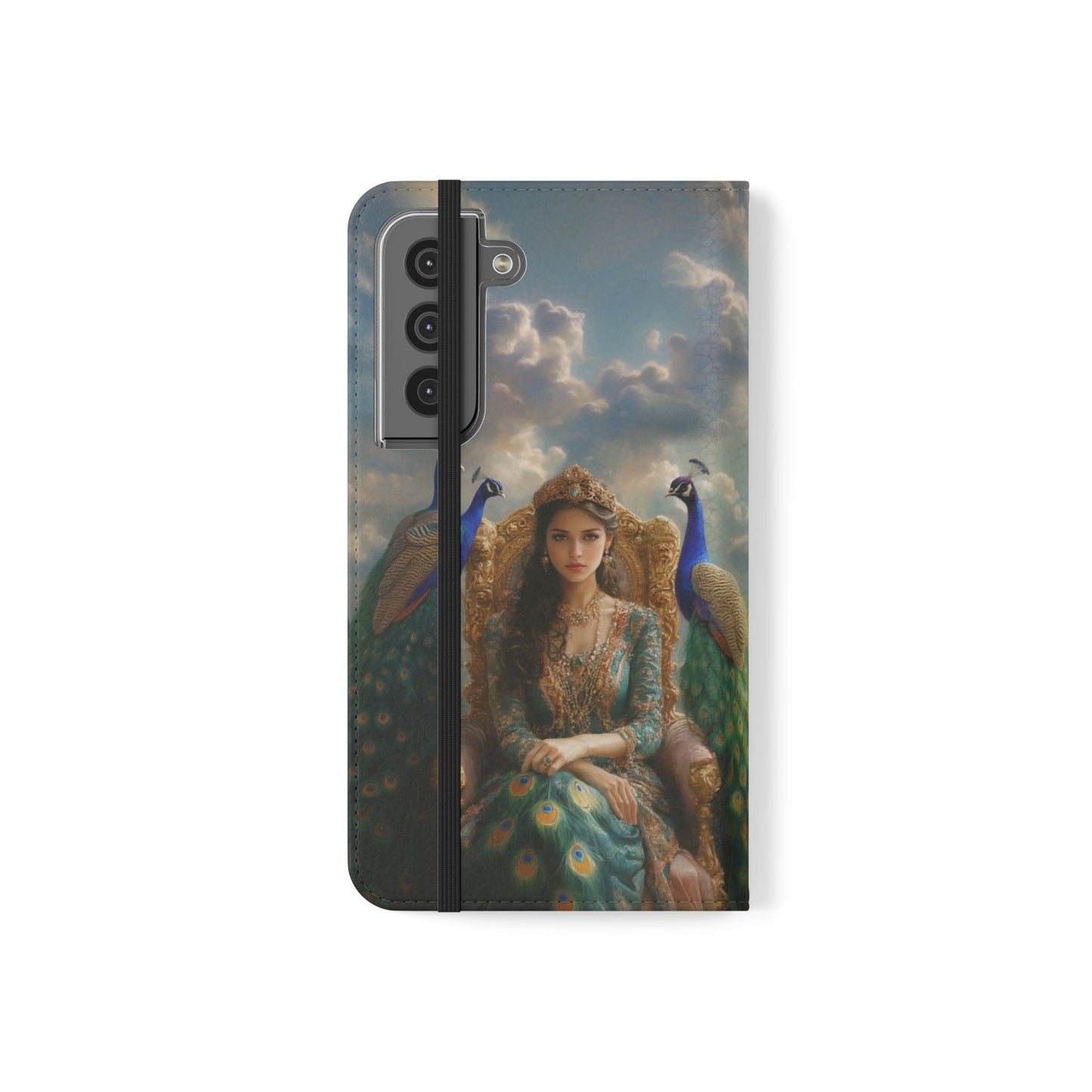 Hera Peacock Empress Golden Throne - Wallet Flip Case
