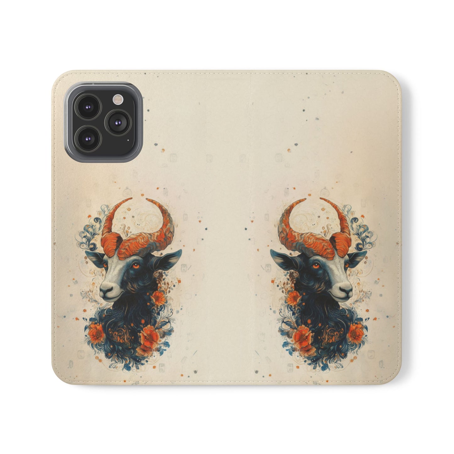 Capricorn Celestial Goat - Wallet Flip Case