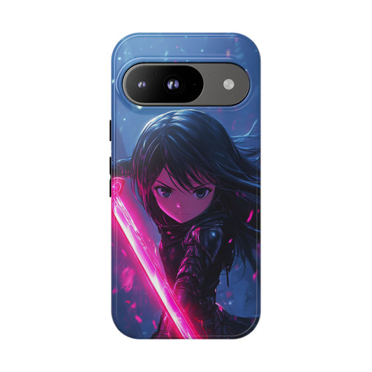 Neon Blade Warrior – Tough Google Pixel Case