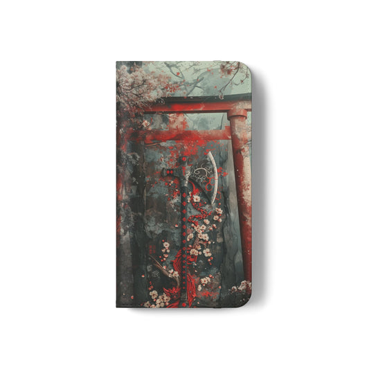 Sakura Warrior Axe - Wallet Flip Case