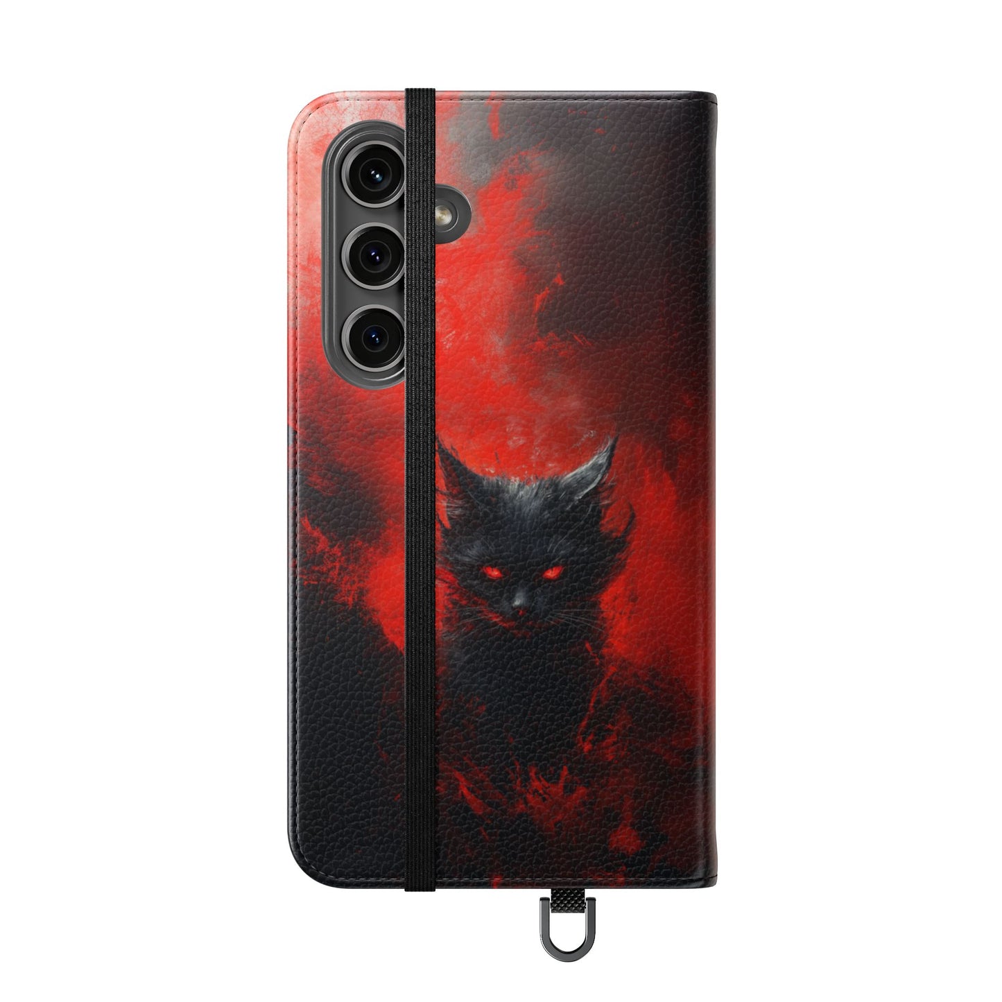 Fire Demon Black Cat - Wallet Flip Case