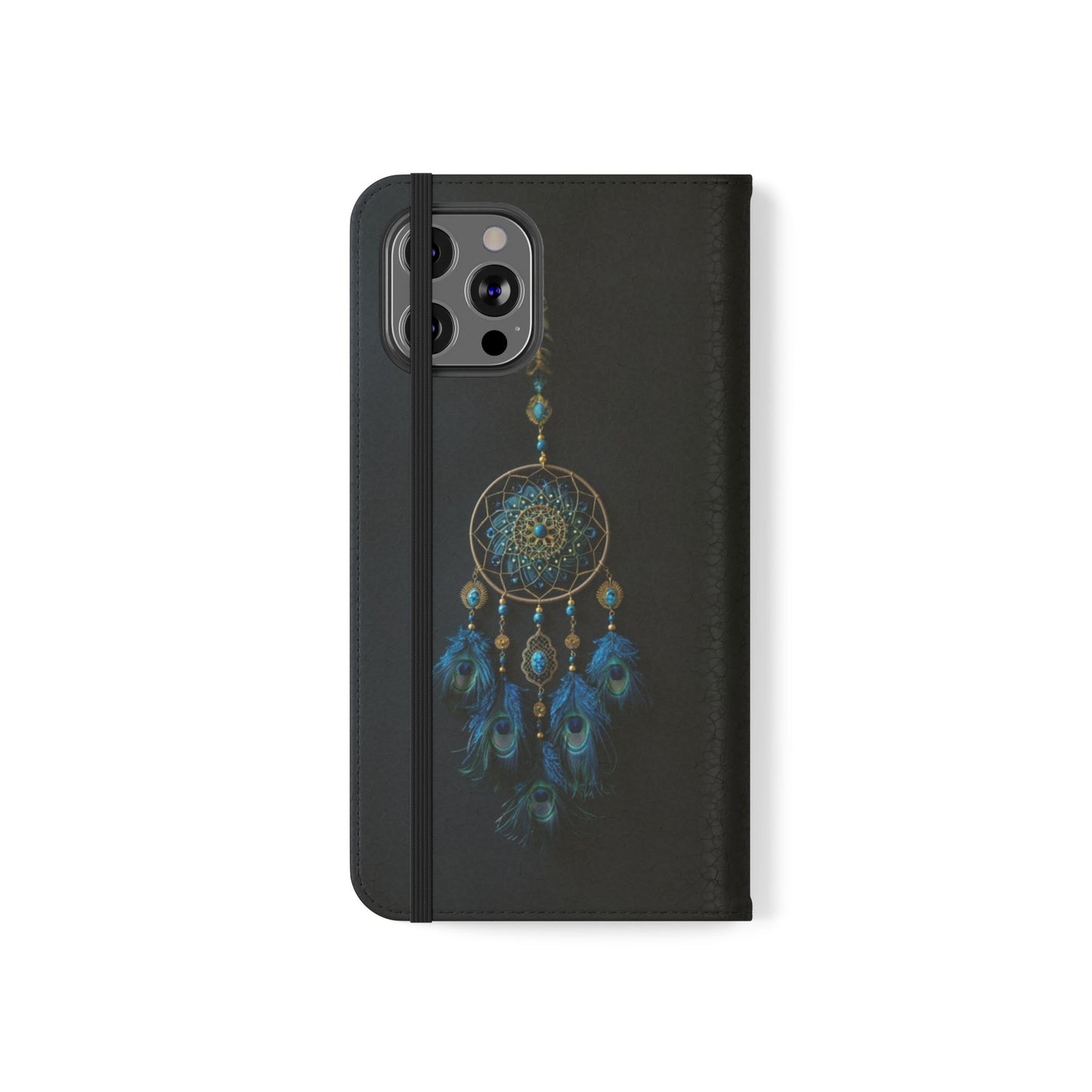 Peacock Feather Dreamcatcher - Wallet Flip Case