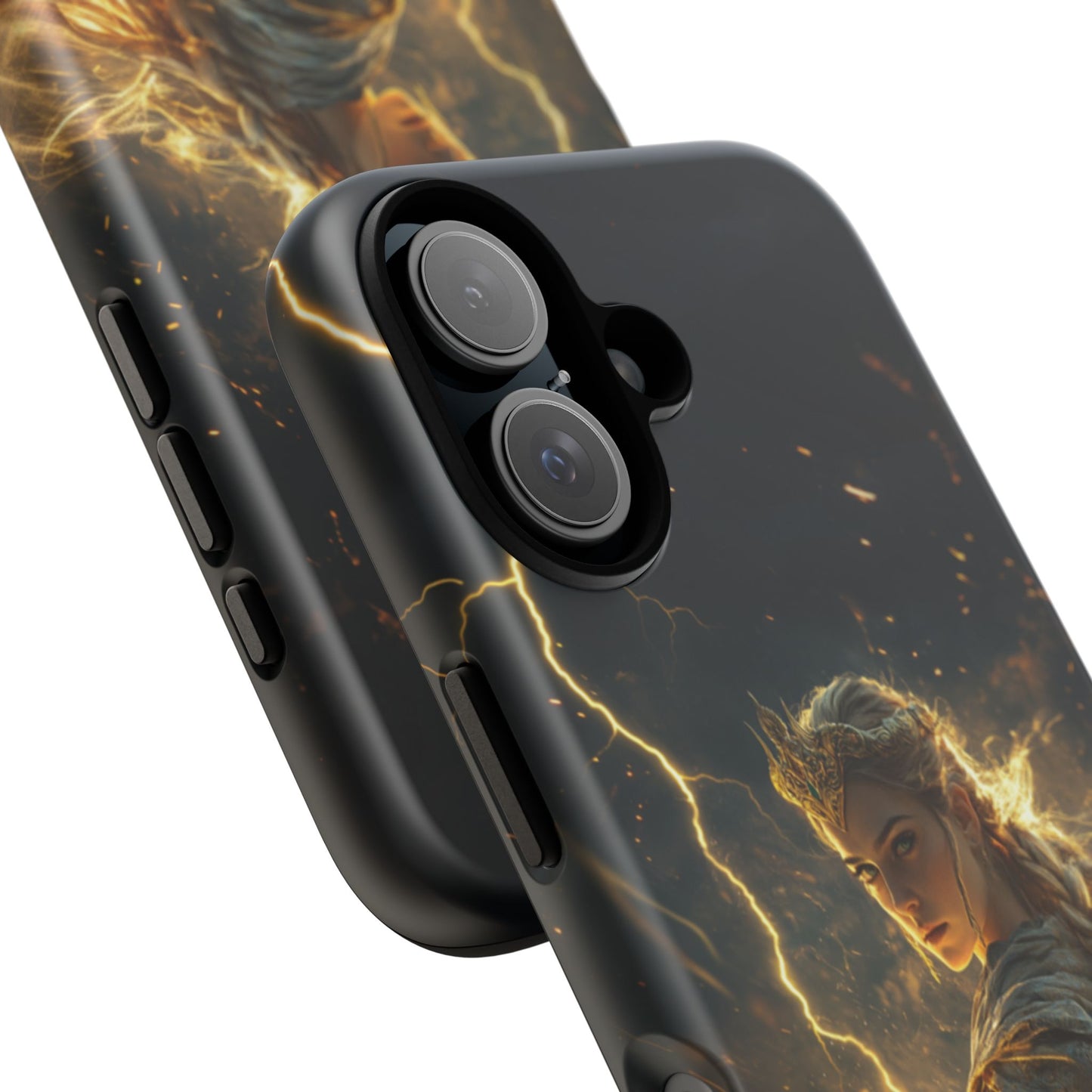 Elf Queen Golden Lightning Storm Crown - Tough iPhone Case