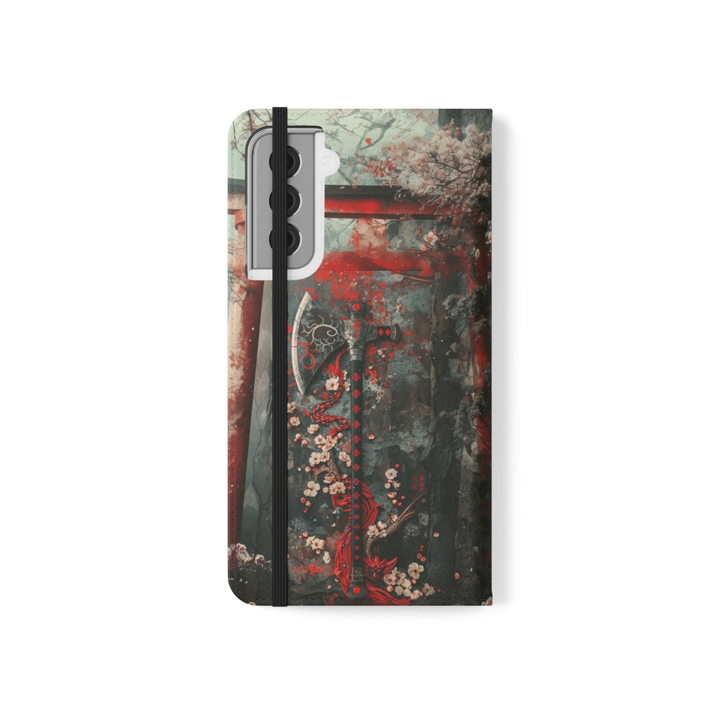 Sakura Warrior Axe - Wallet Flip Case