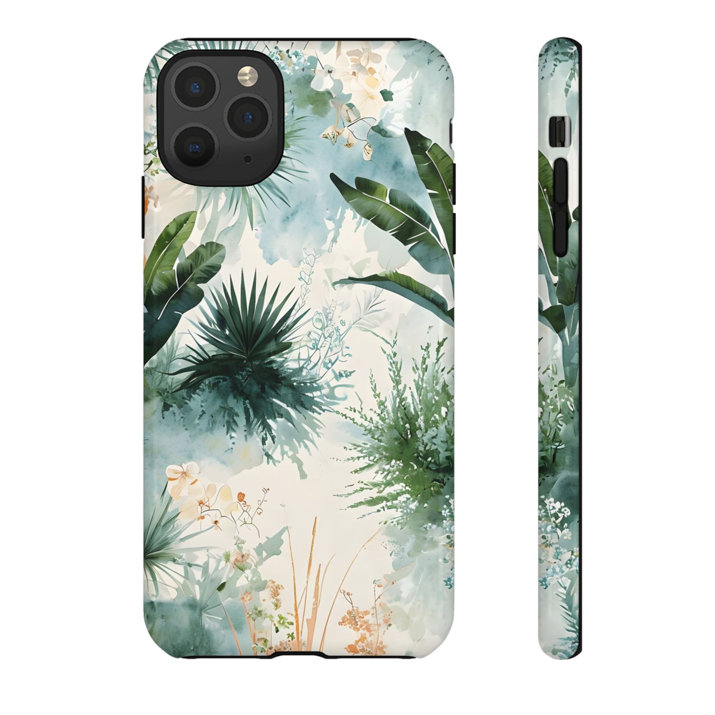 Tropical Botanical Watercolor - Tough iPhone Case