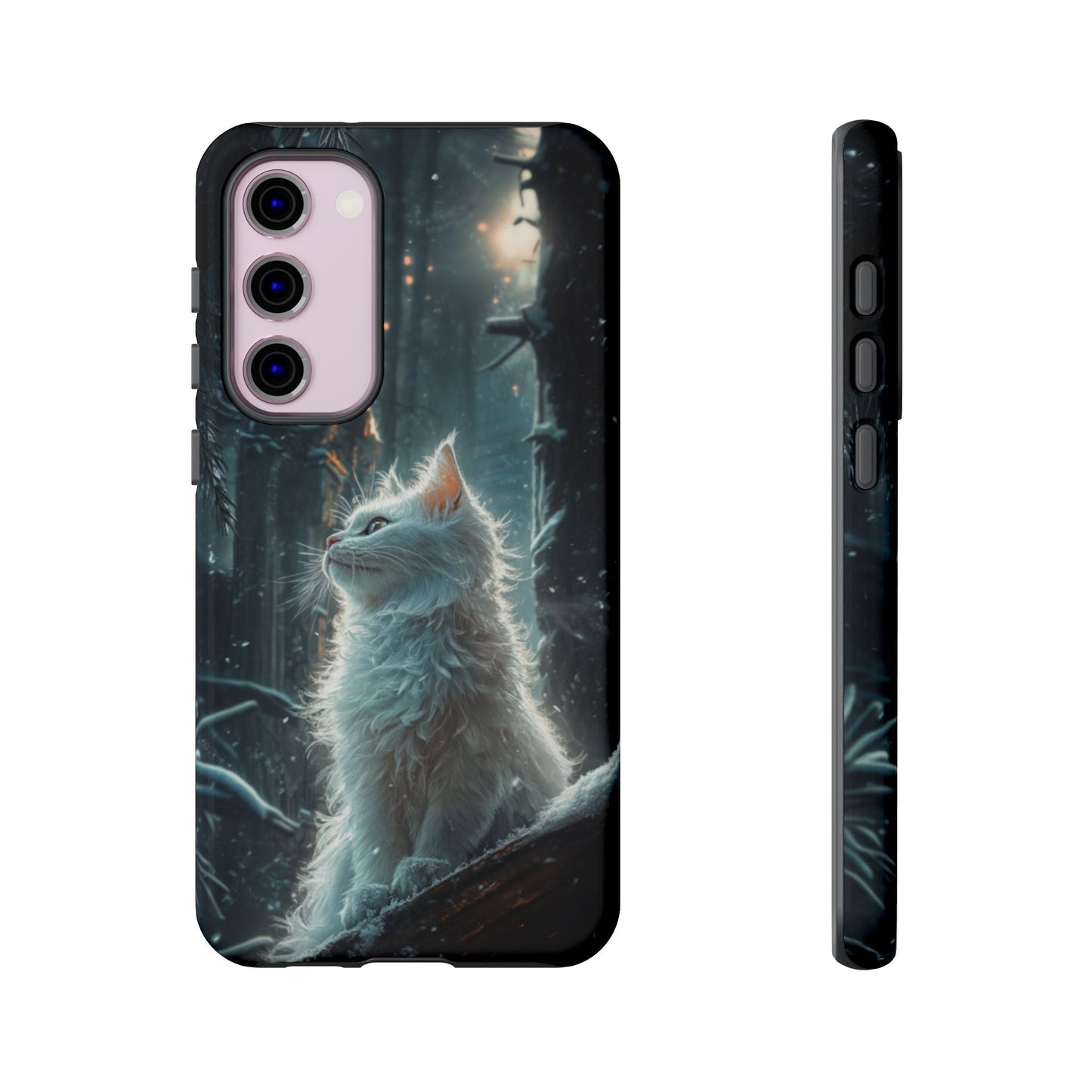 Winter Enchantment White Cat Phone Case - iPhone, Google Pixel, Samsung Galaxy