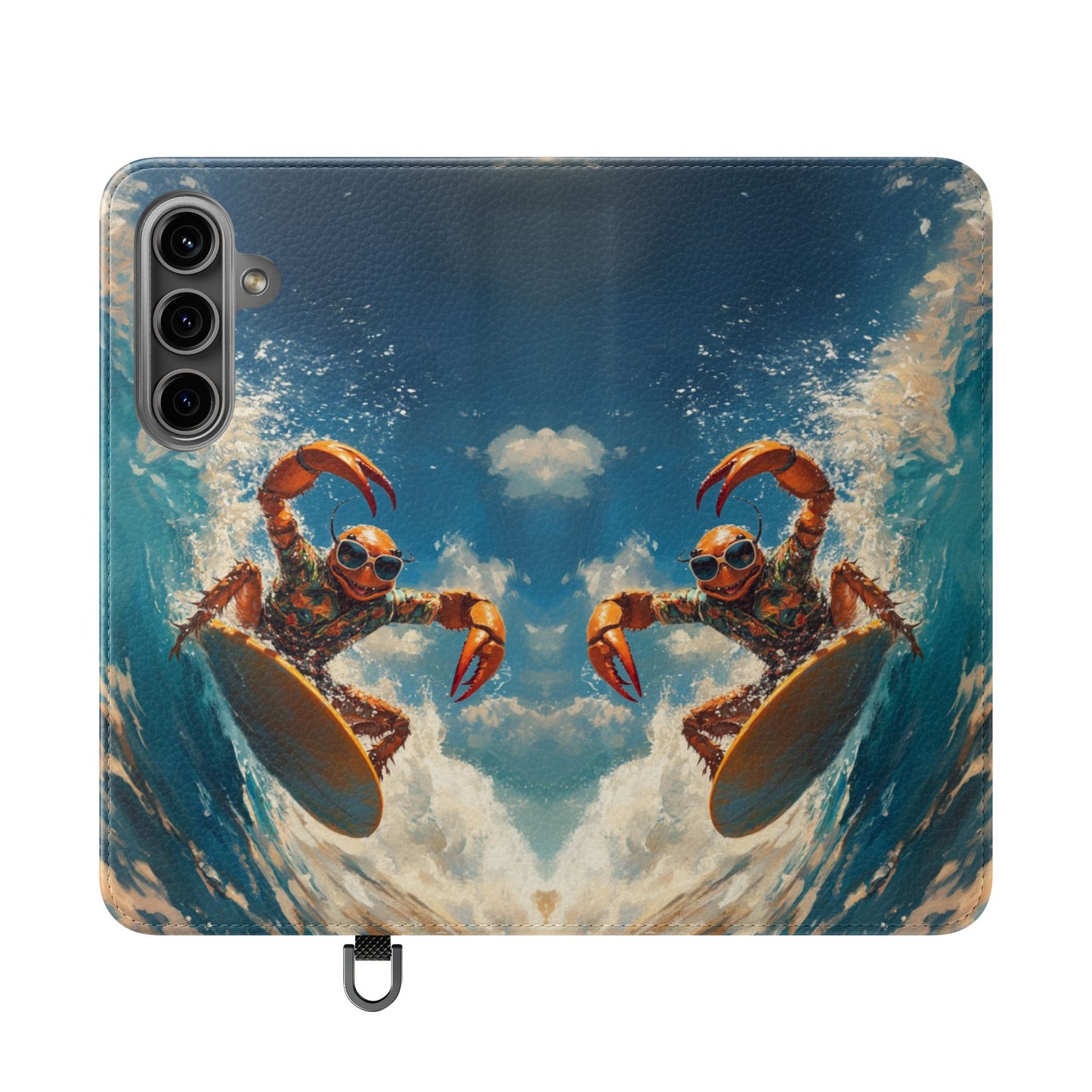 Surfing Crab - Wallet Flip Case