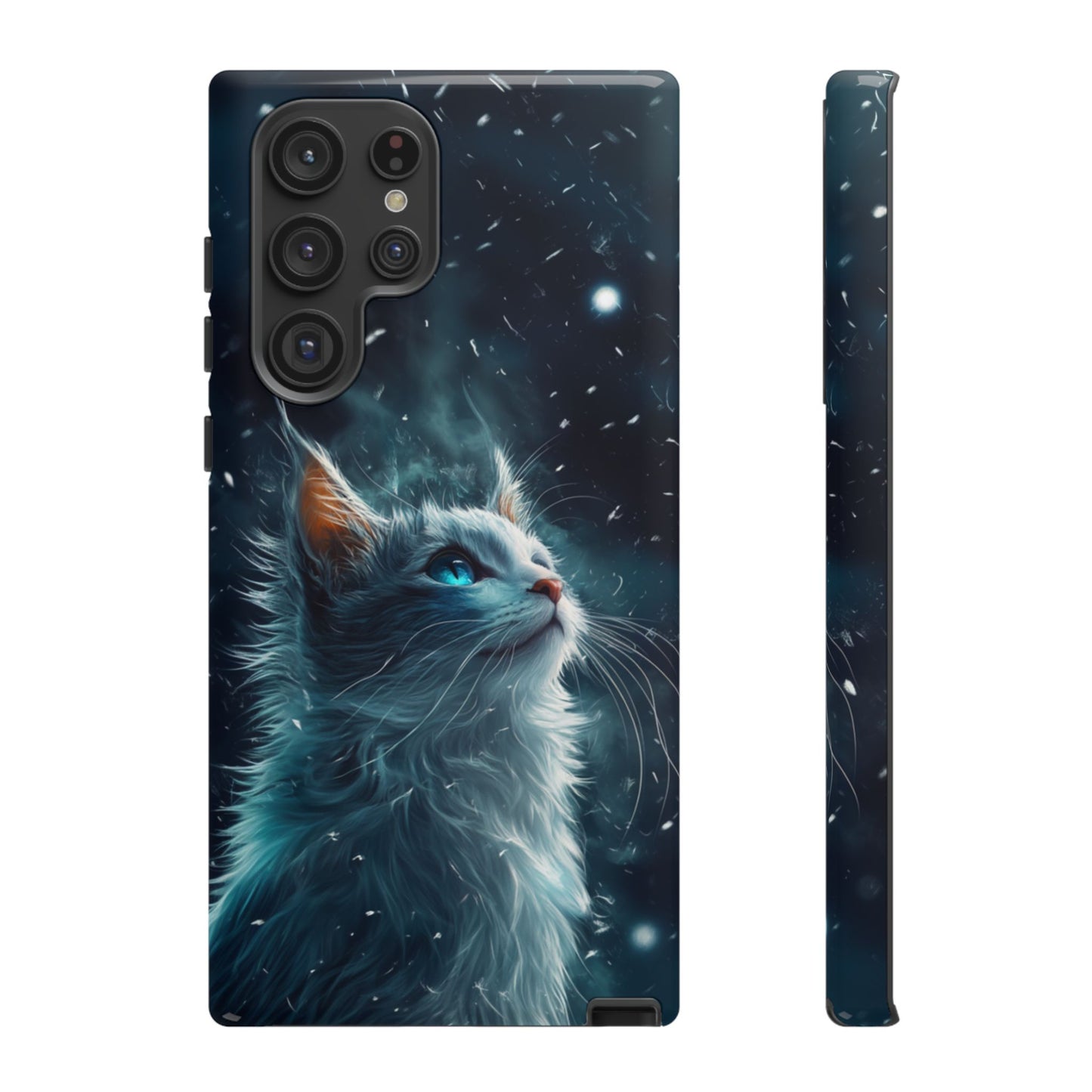 Ethereal Gaze White Cat Phone Case - iPhone, Google Pixel, Samsung Galaxy