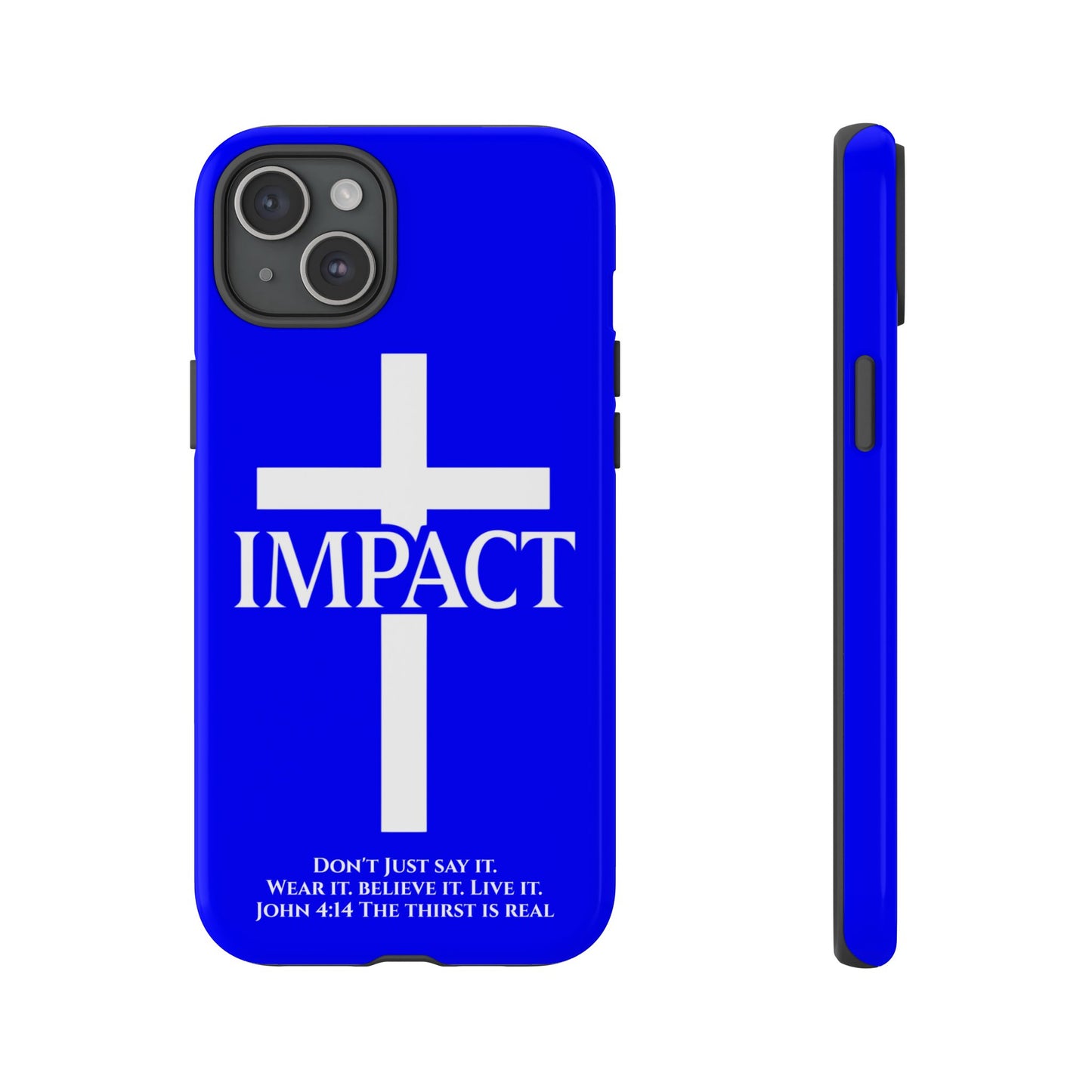 Impact Blue - Tough iPhone Case