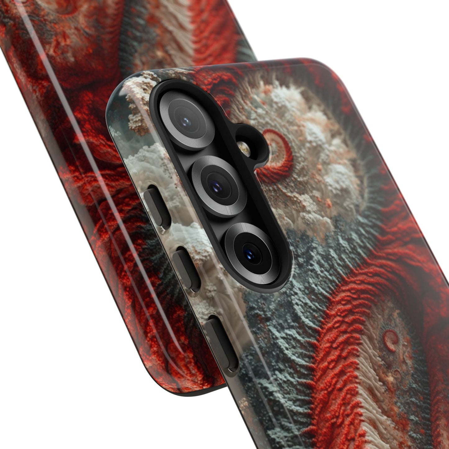 Crimson Spiral Fractal – Tough Samsung Galaxy Case