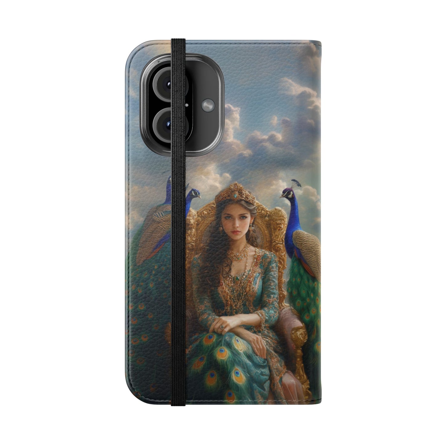 Hera Peacock Empress Golden Throne - Wallet Flip Case