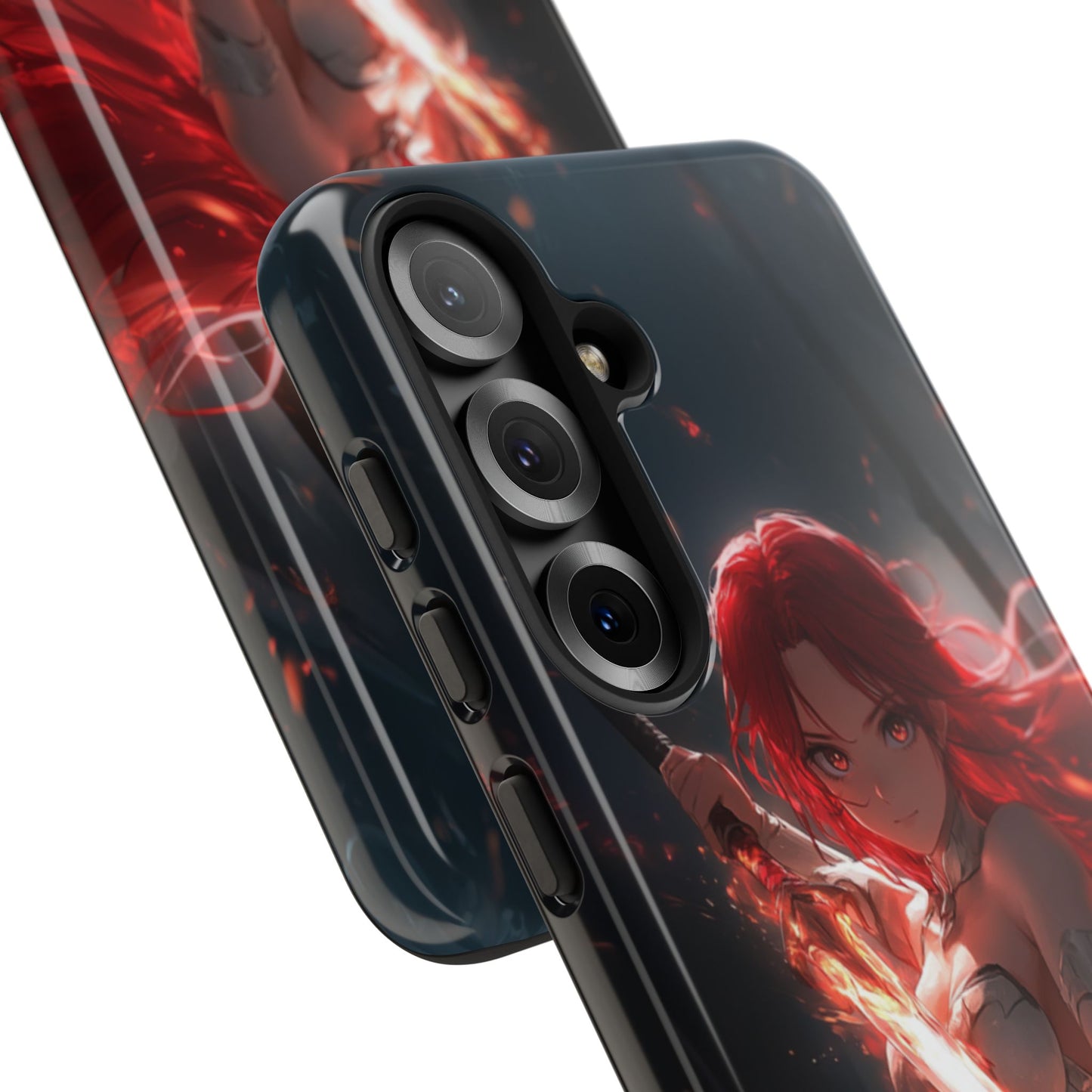 Crimson Ember Warrior – Tough Samsung Galaxy Case