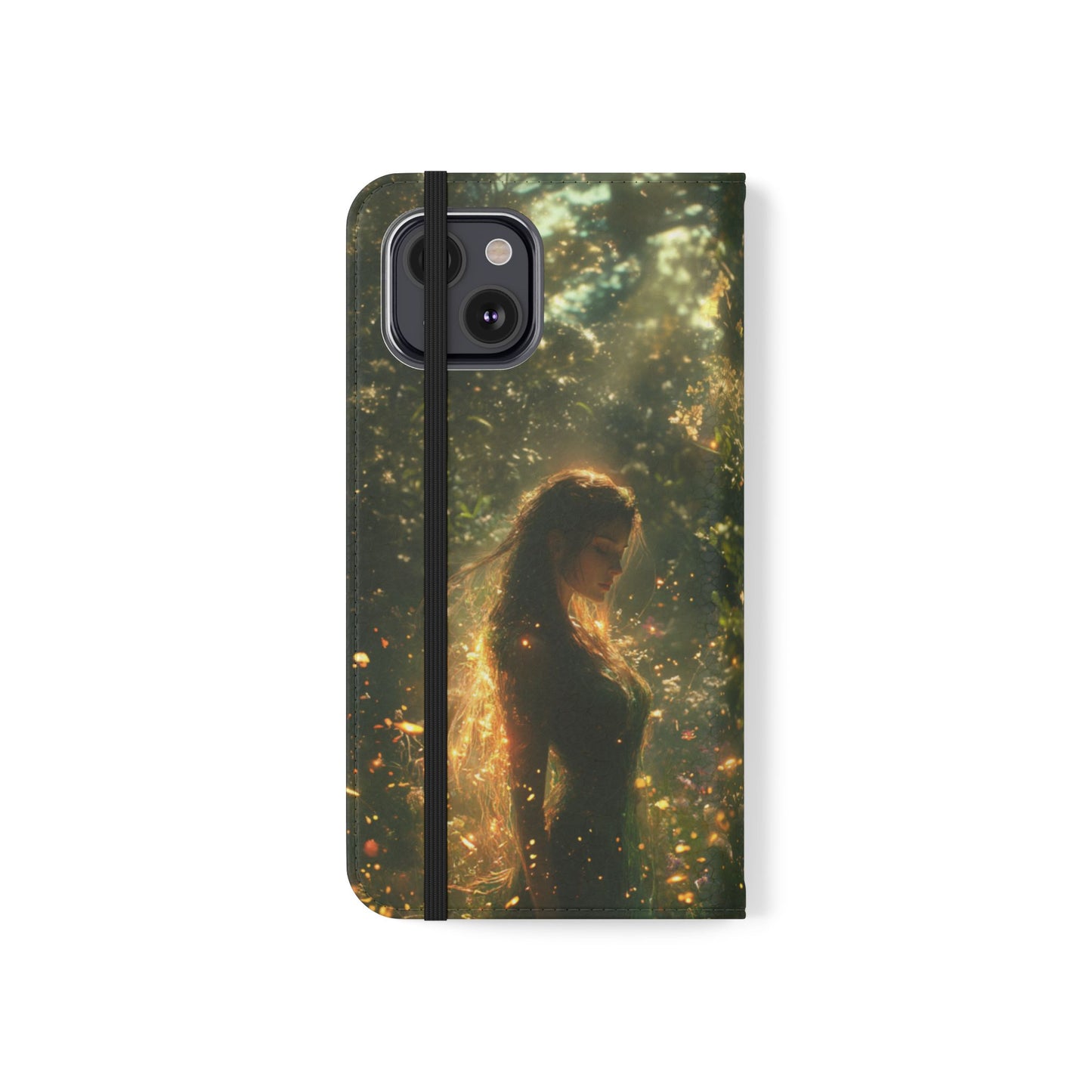 Forest Goddess Golden Light Meadow - Wallet Flip Case