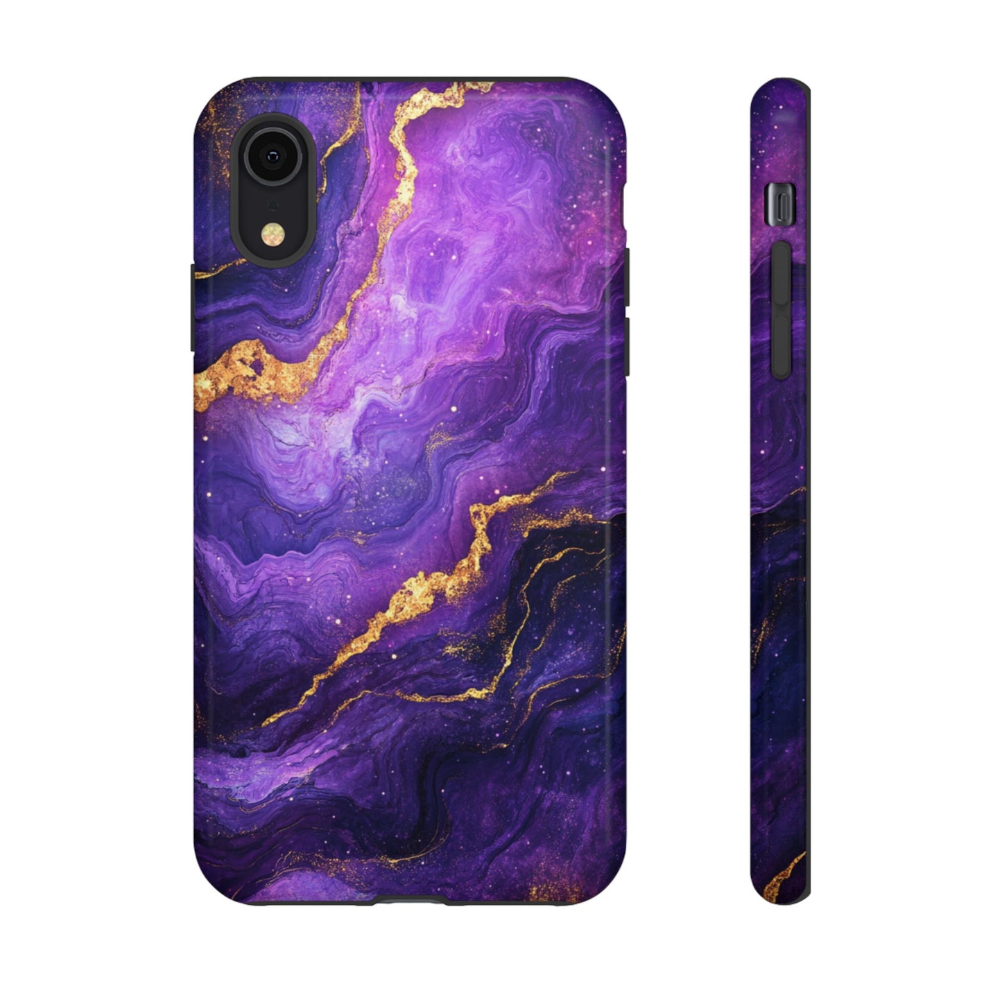 Amethyst Gold Marble – Tough iPhone Case