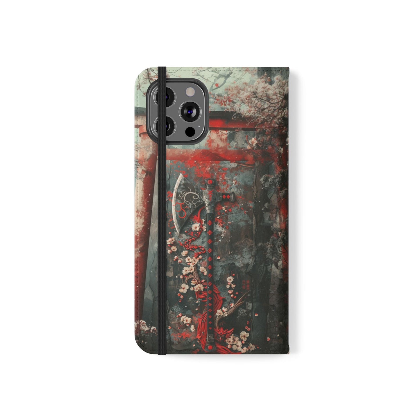 Sakura Warrior Axe - Wallet Flip Case