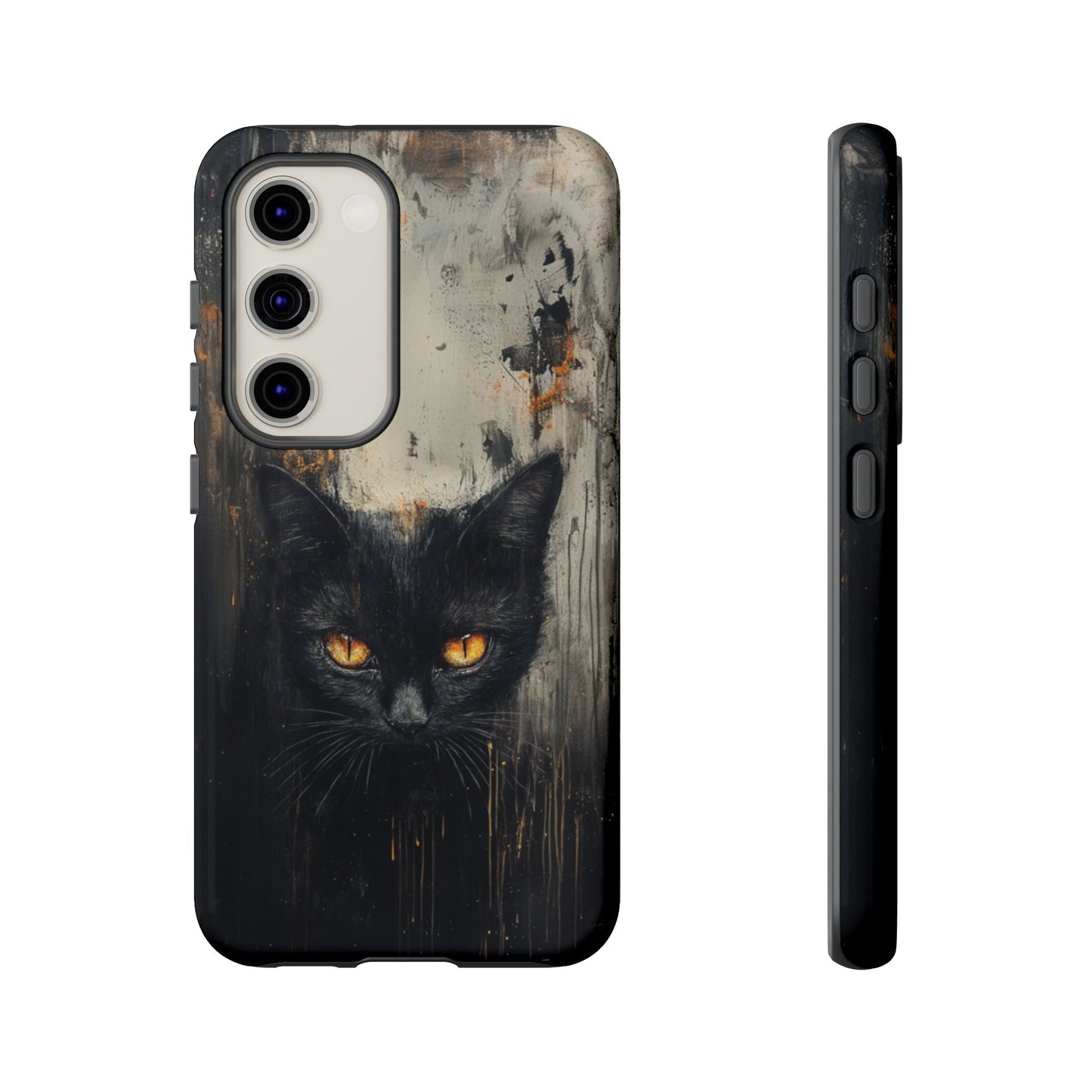 Black Cat Shadow Gaze - Tough Samsung Galaxy Case