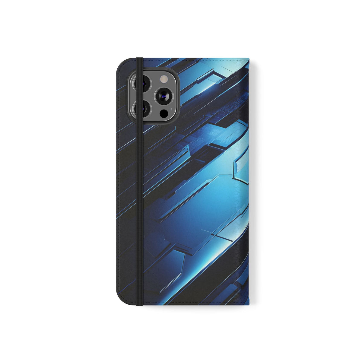 Blue Tech Matrix - Wallet Flip Case
