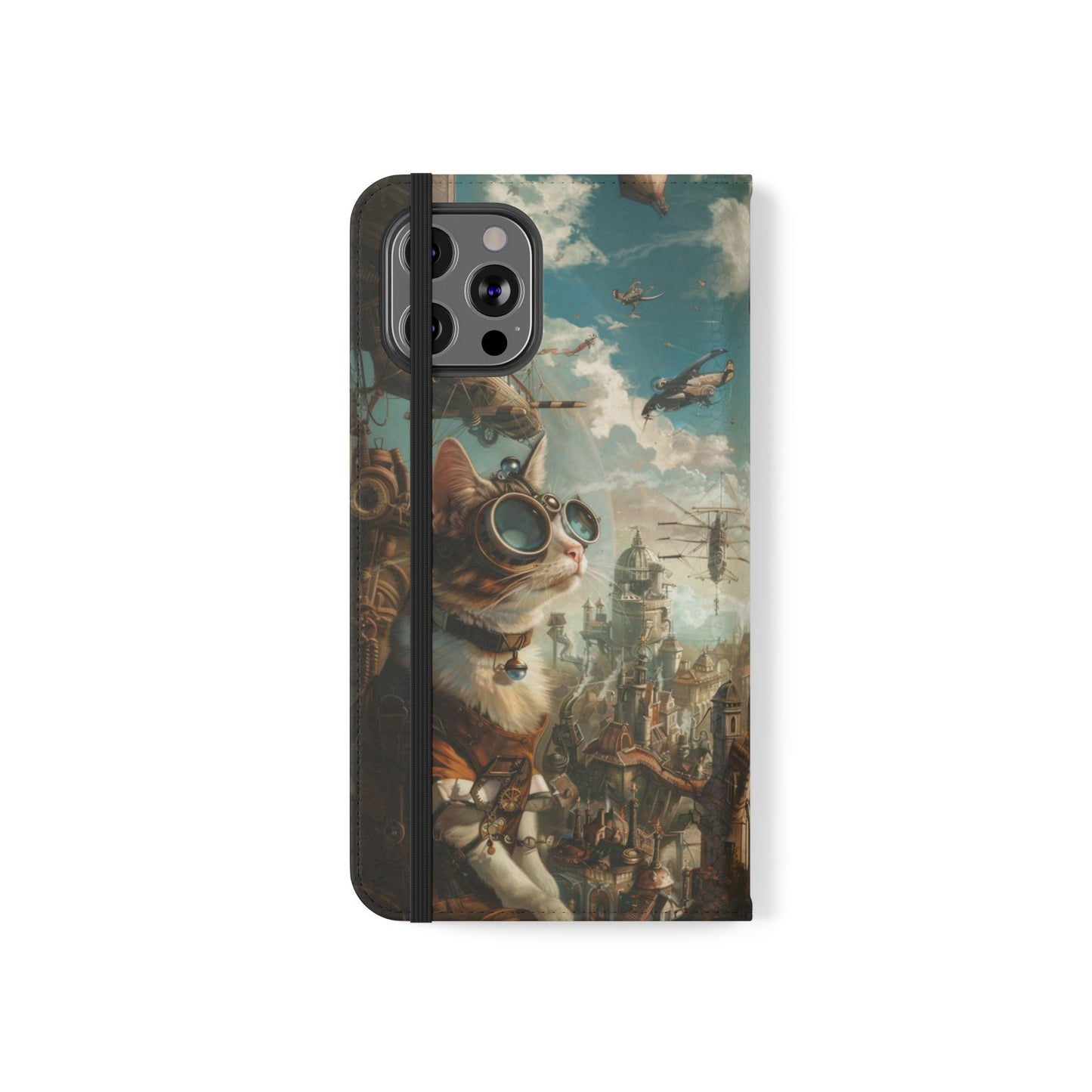 Steampunk Aviator Cat - Wallet Flip Case