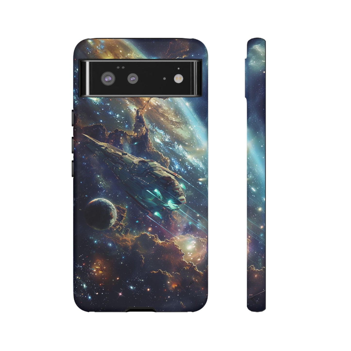 Galactic Voyage: Futuristic Spaceship - iPhone, Google Pixel, Samsung Galaxy