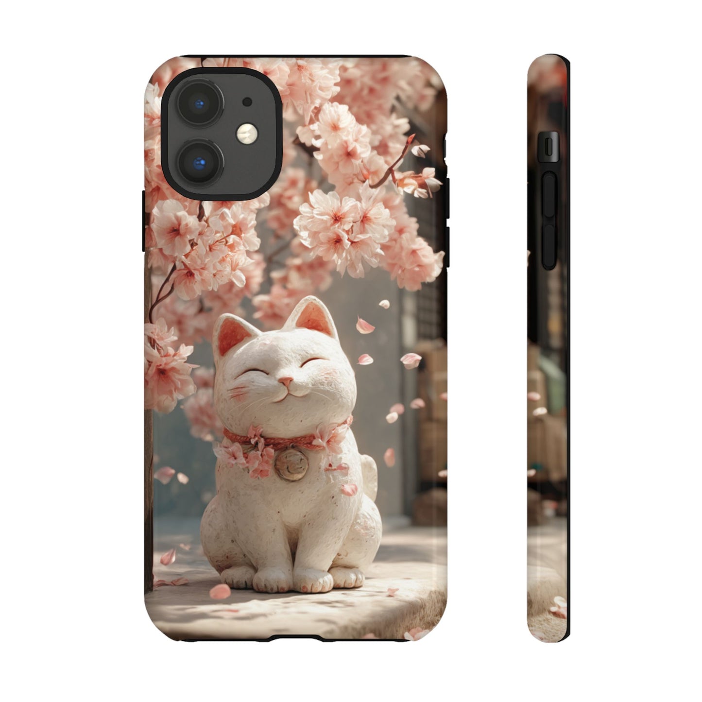 Sakura Lucky Cat - Tough iPhone Case