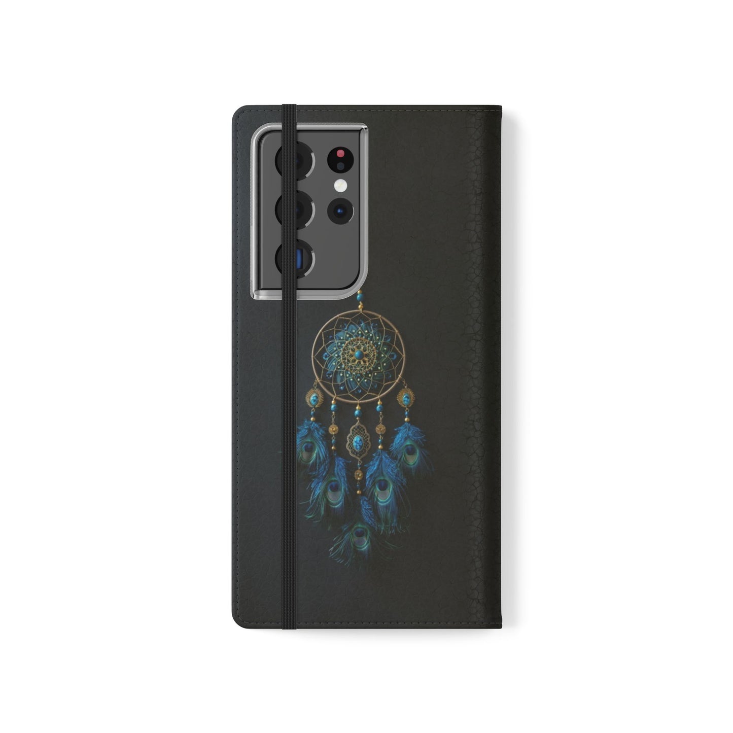 Peacock Feather Dreamcatcher - Wallet Flip Case