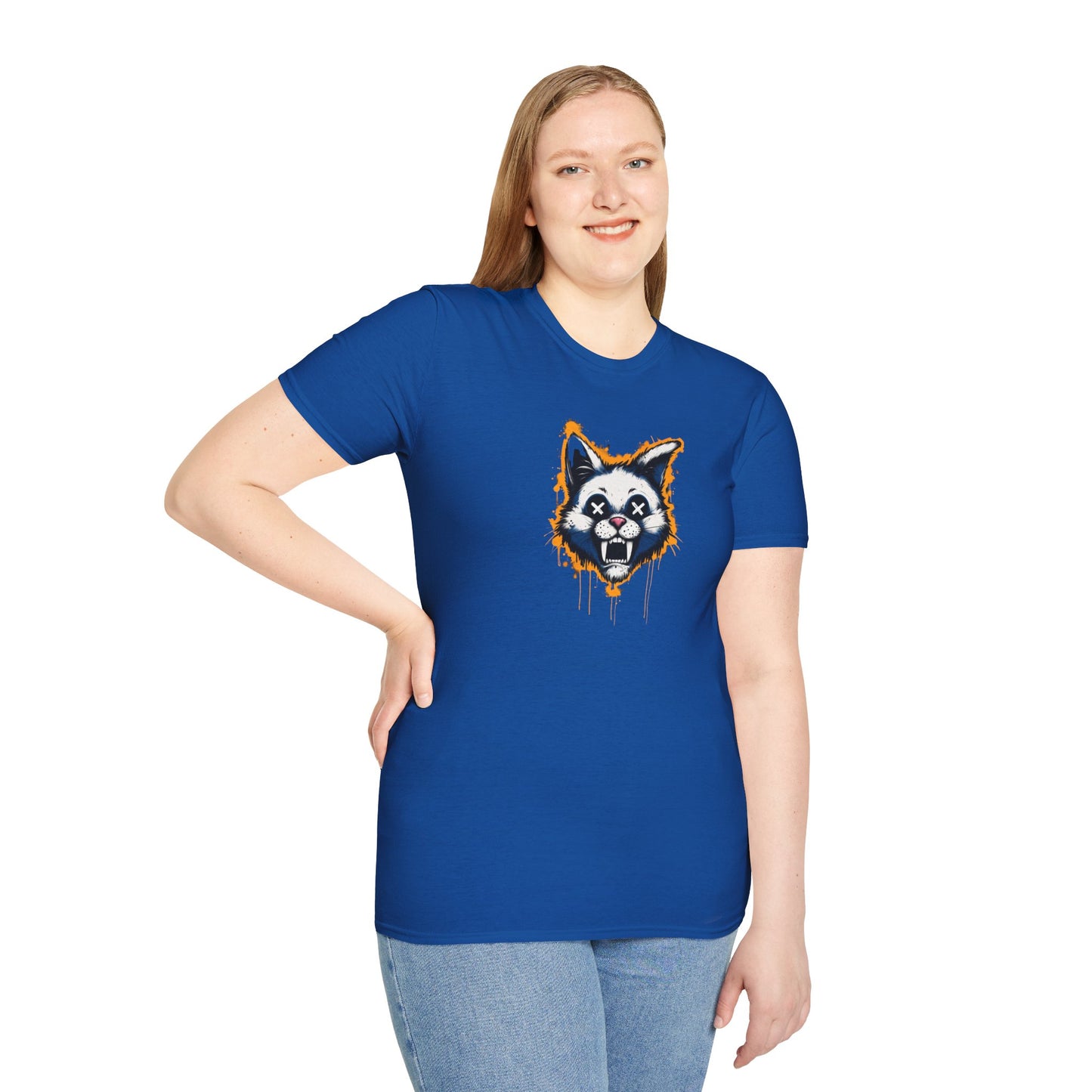 Graffiti Cat Unisex Soft-Style T-Shirt