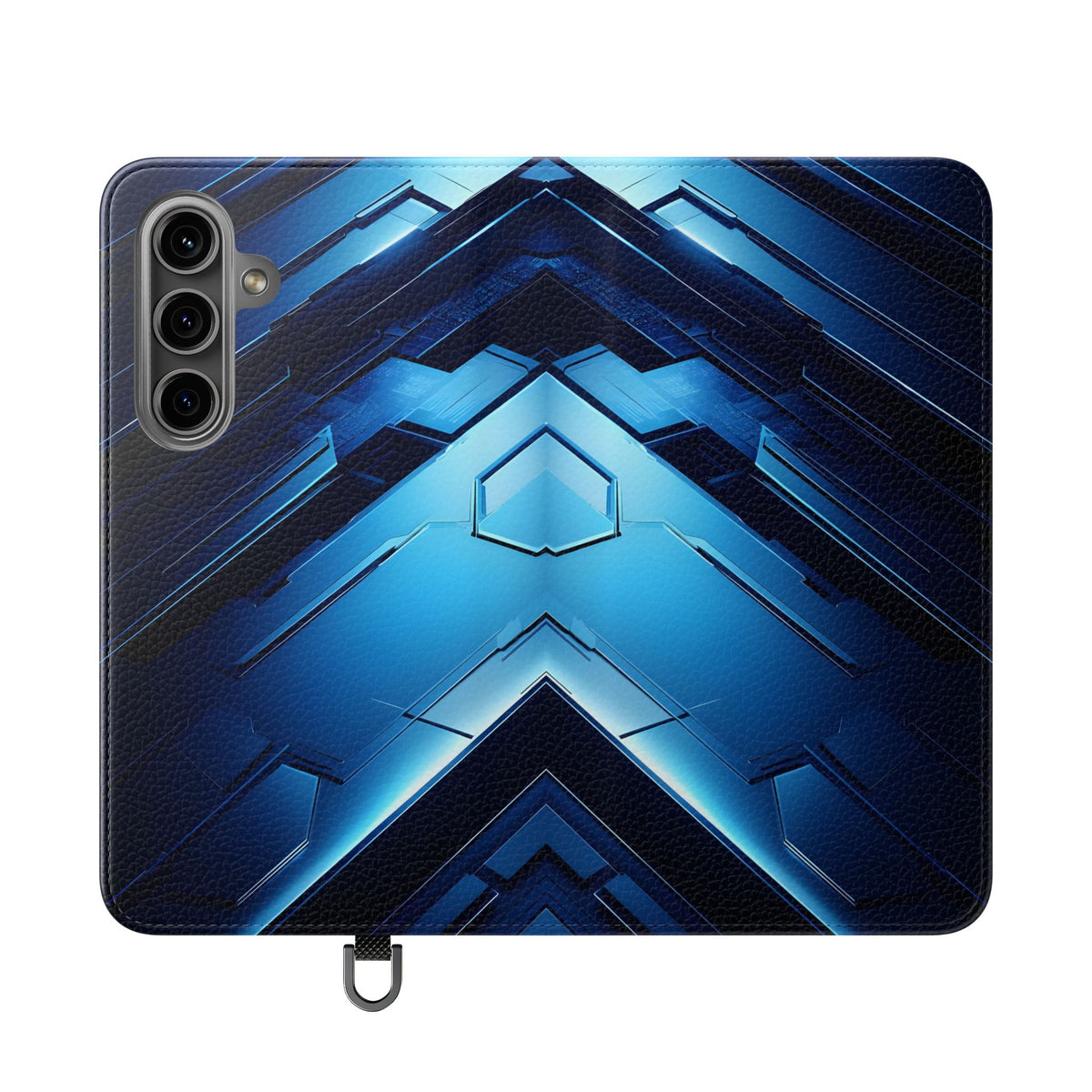 Blue Tech Matrix - Wallet Flip Case