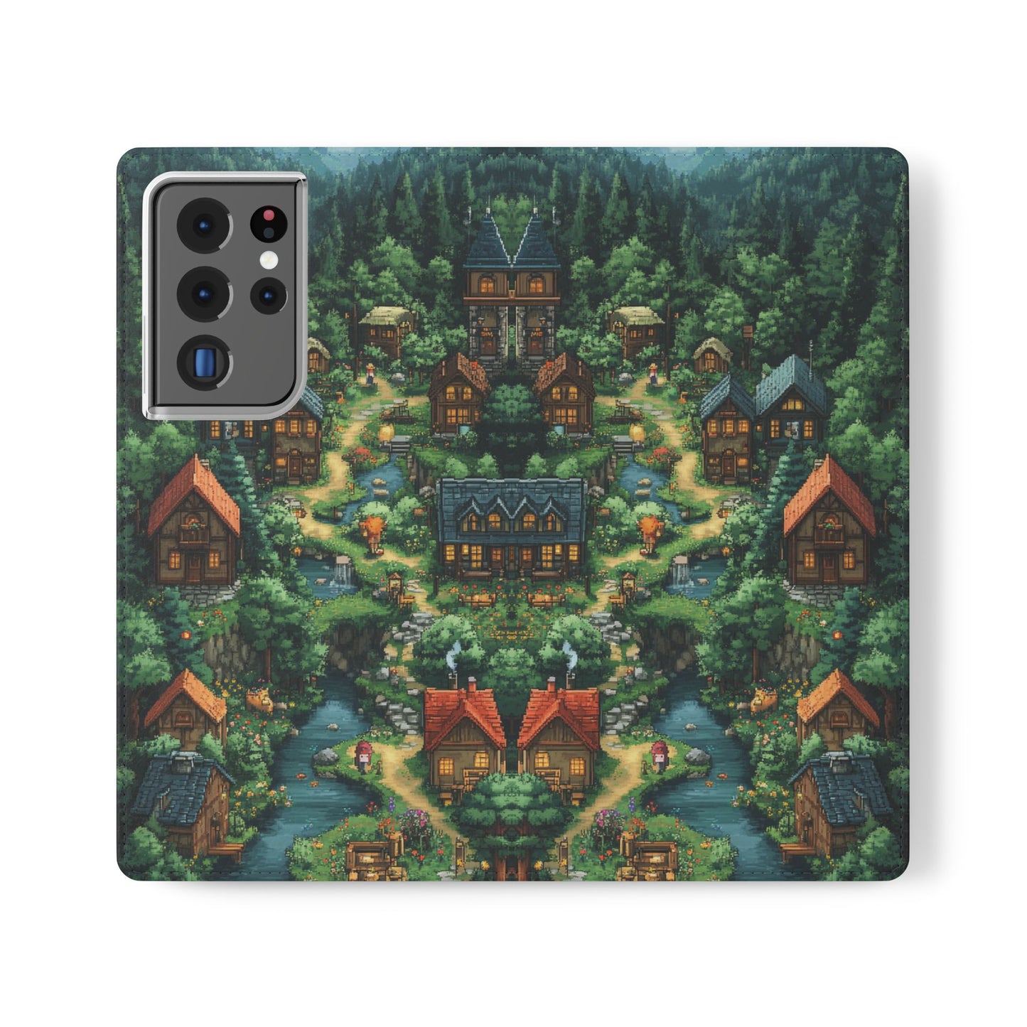 Pixel Forest Hamlet - Wallet Flip Case
